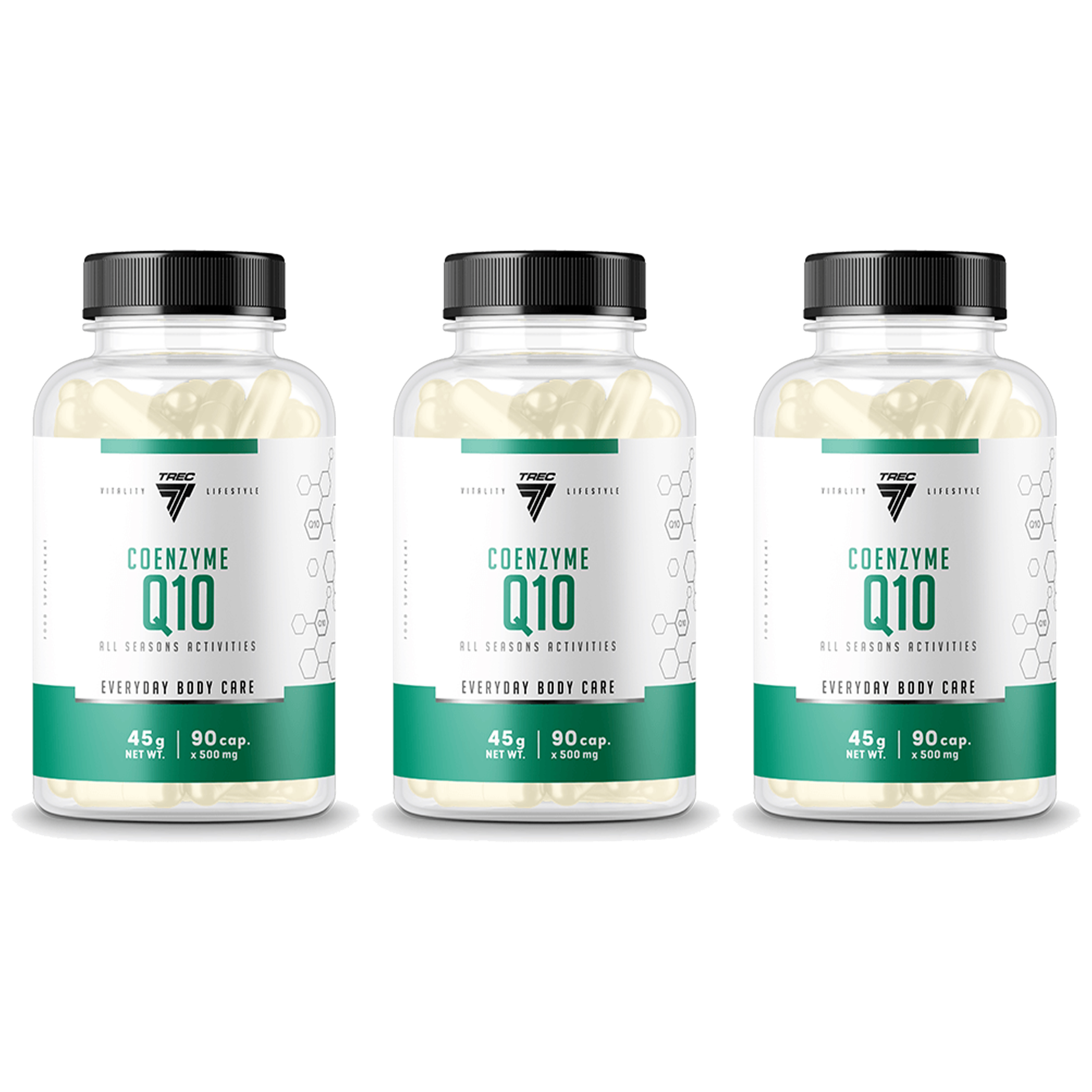 TREC Vitality Coenzyme Q10 - 90caps. - 3x Koenzym Q10
