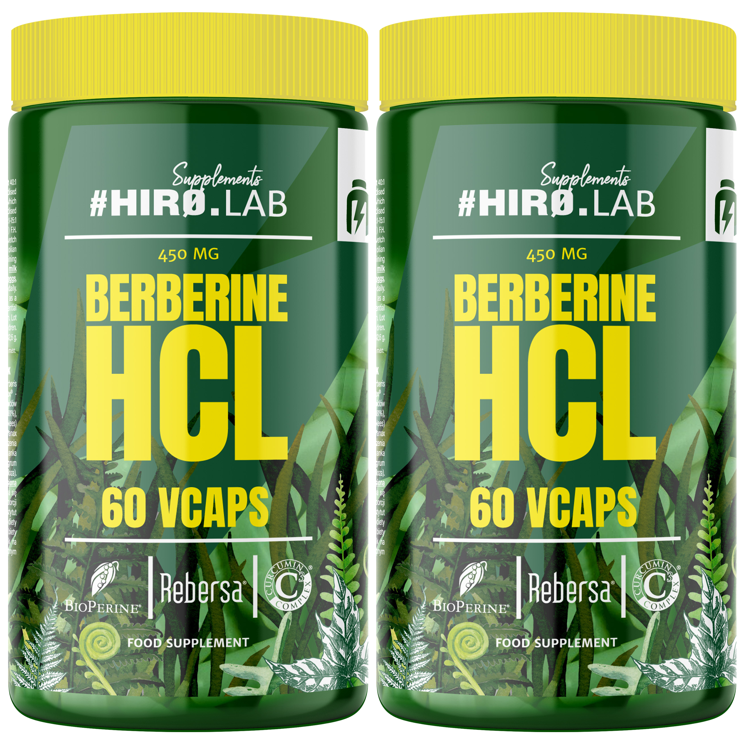 HIRO.LAB Berberine HCL 450mg - 2x 60vcaps.