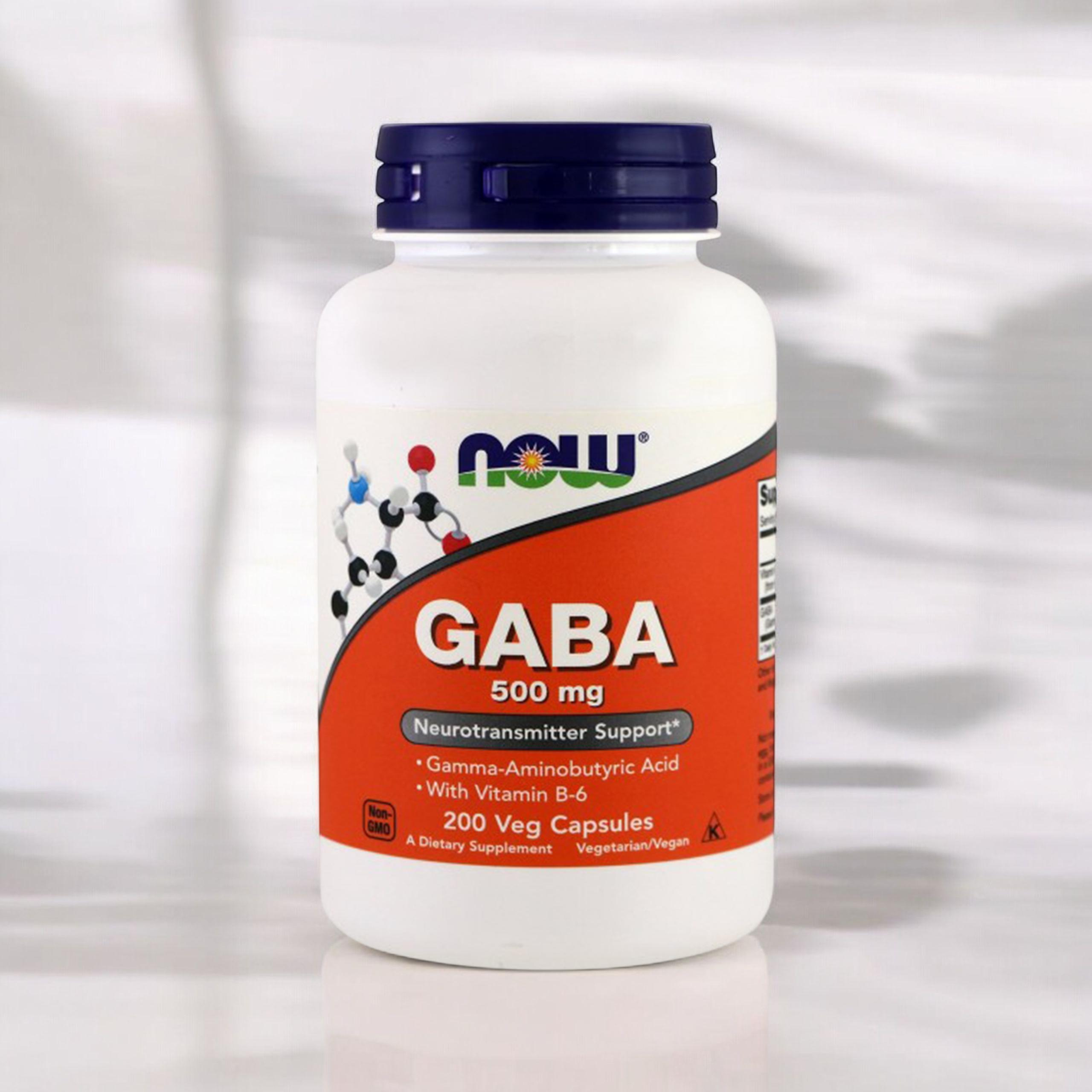 NOW GABA 500mg with B6 - 2x 200vcaps