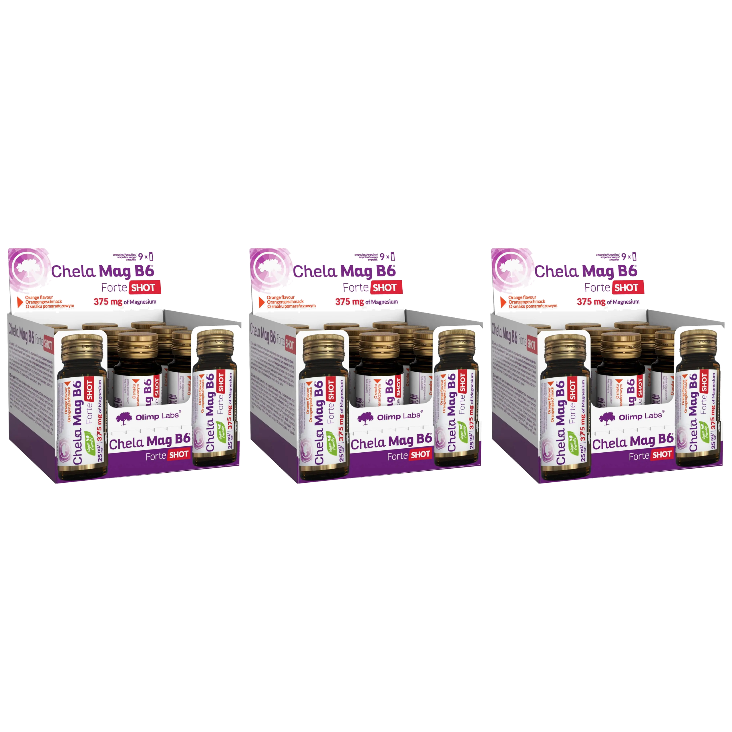 OLIMP - Chela-Mag B6 Forte Shot - 9x 3x 25ml - Orange