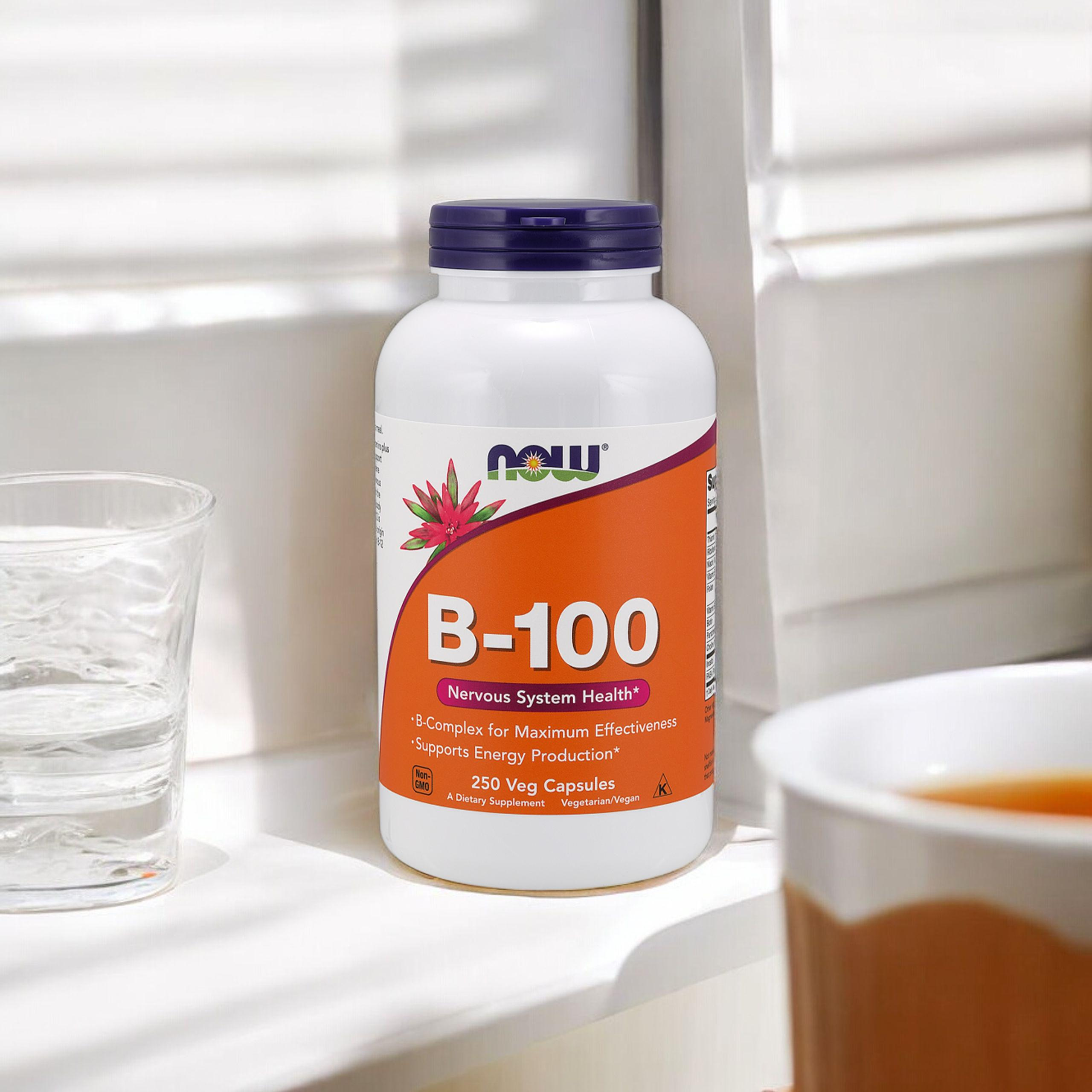 NOW Vitamin B-100 - 2x 250vcaps - Witamina B