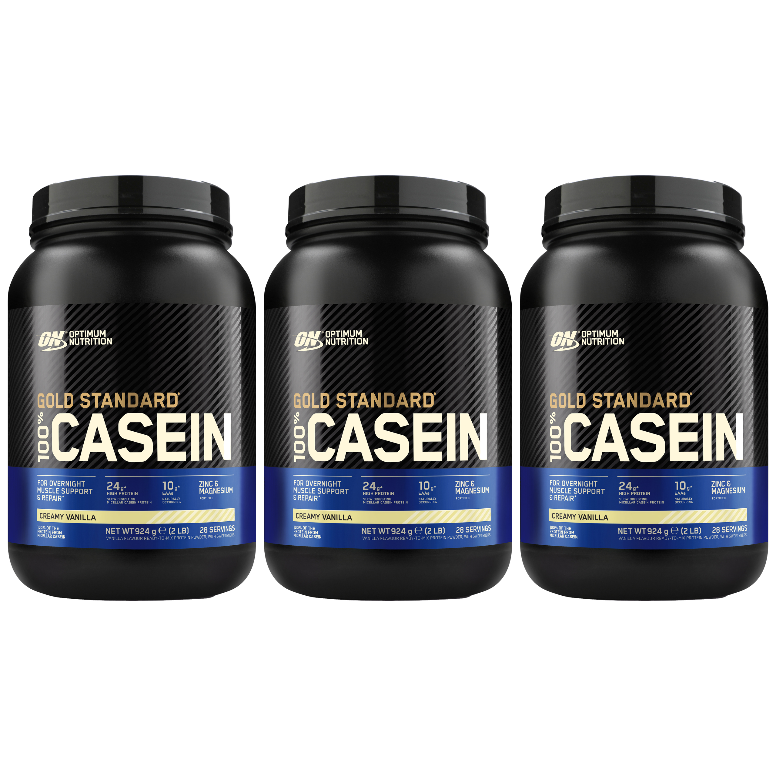 OPTIMUM NUTRITION 100% Casein Protein - 3x 924g