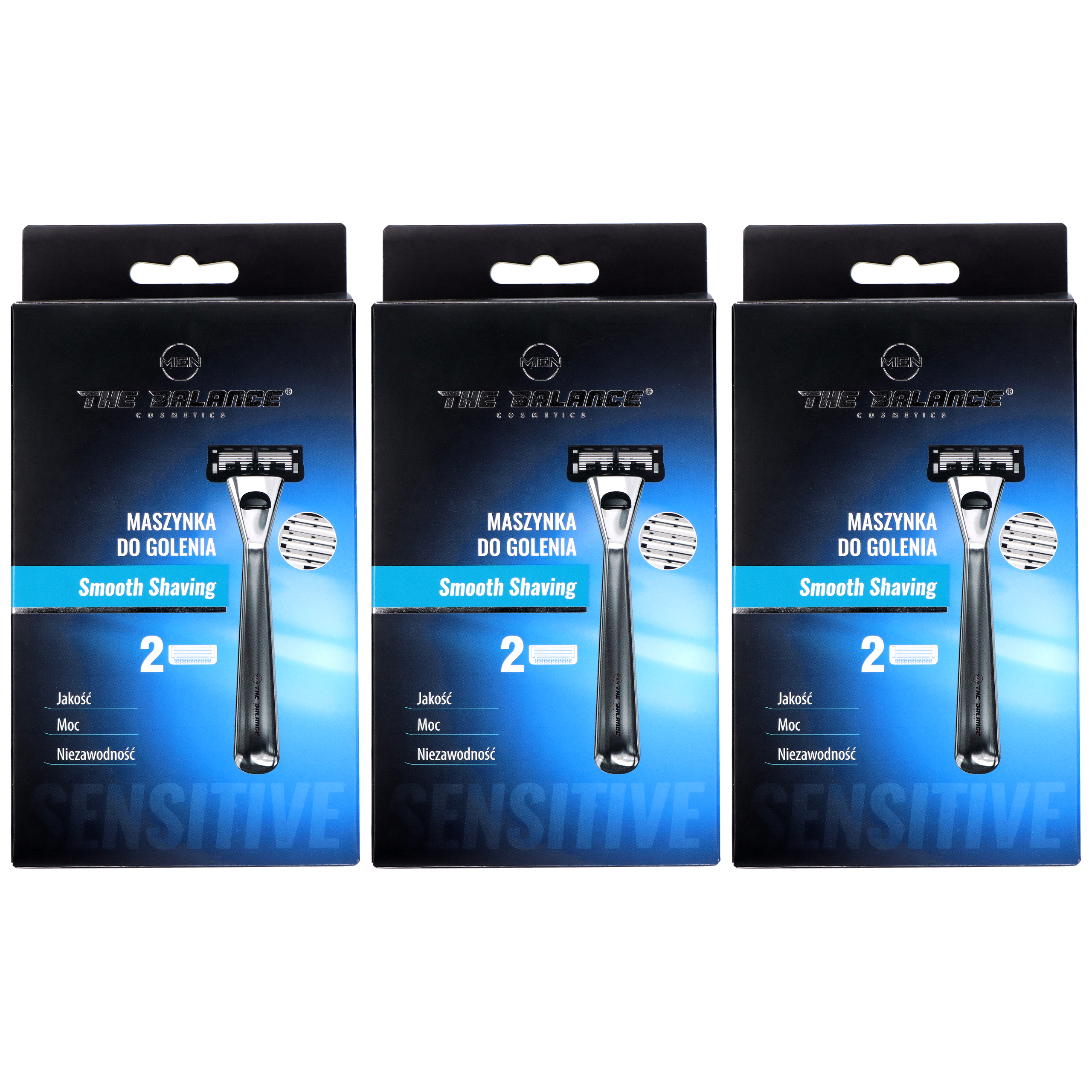 THE BALANCE COSMETICS - Maszynka do golenia + 2 Wkłady Smooth Shaving - 3x 1szt