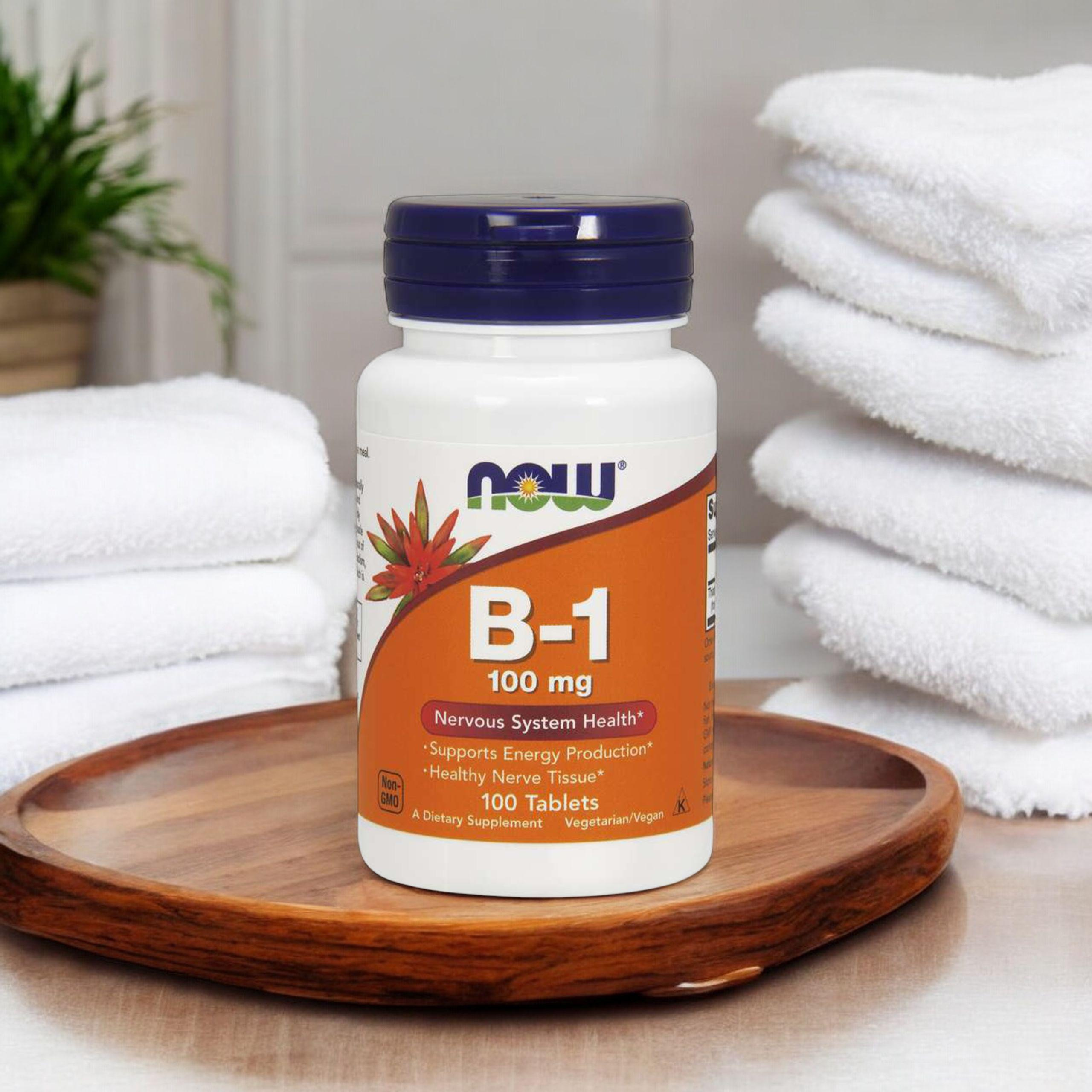 NOW Vitamin B-1 Thiamine 100mg - 3x 100tabs