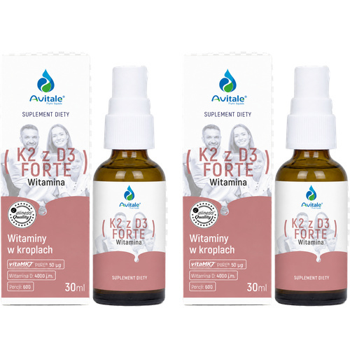 ALINESS - Avitale Witamina K2 MK7 + D3 Forte - 2x 30ml