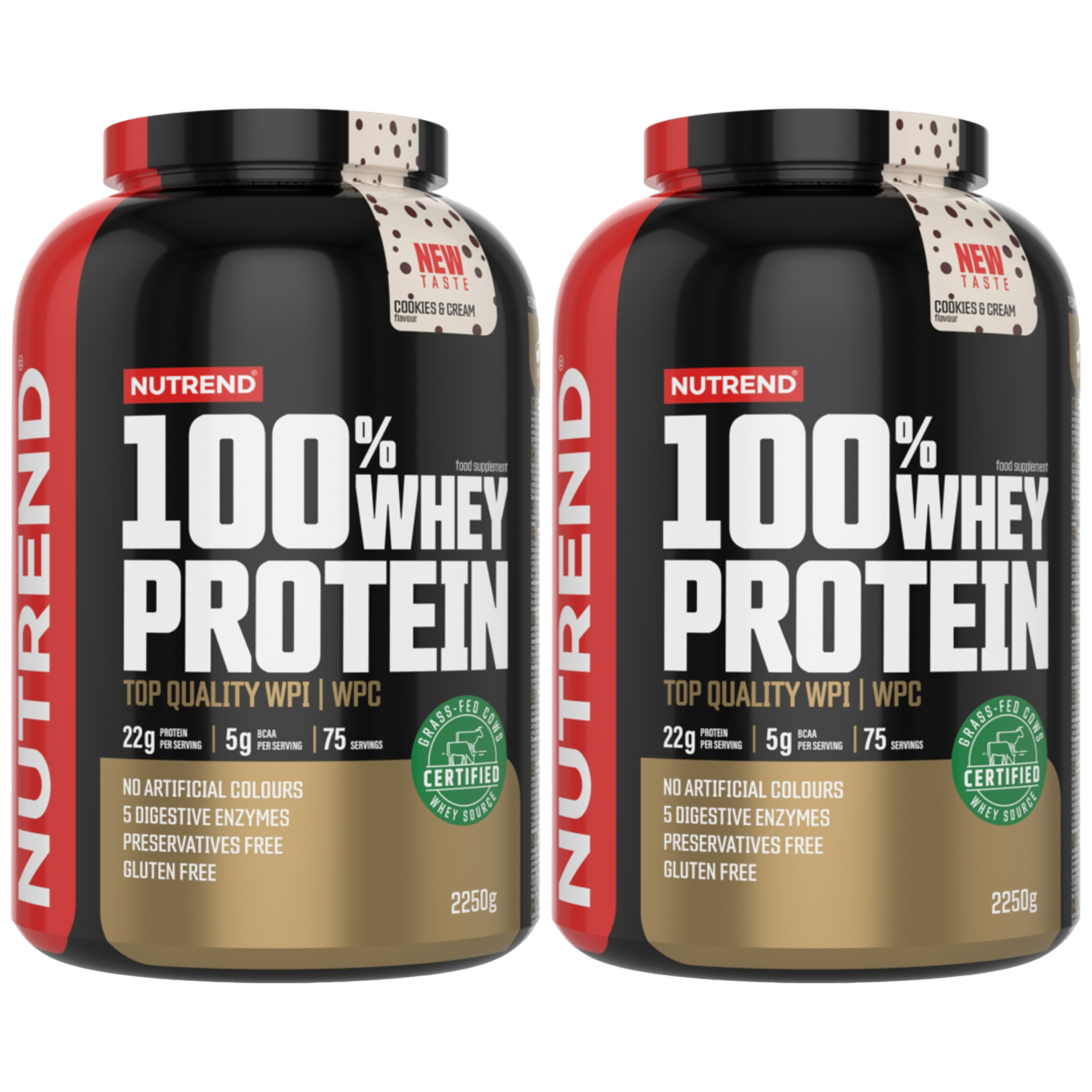 NUTREND 100% Whey Protein - 2x 2250g