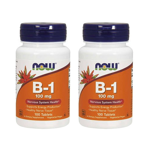 NOW Vitamin B-1 Thiamine 100mg - 2x 100tabs