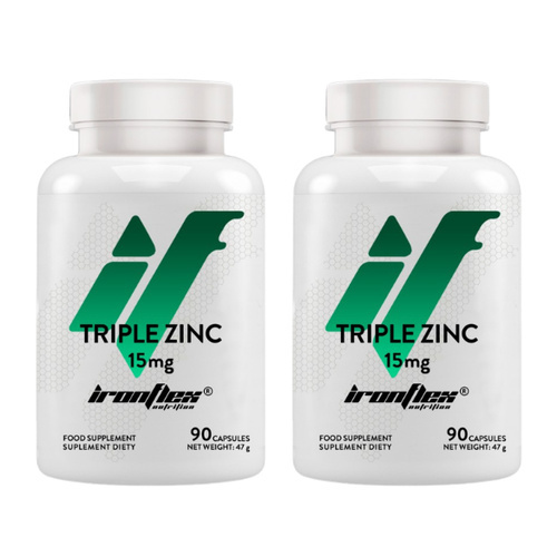 IRONFLEX - Triple Zinc 15mg - 2x 90caps.