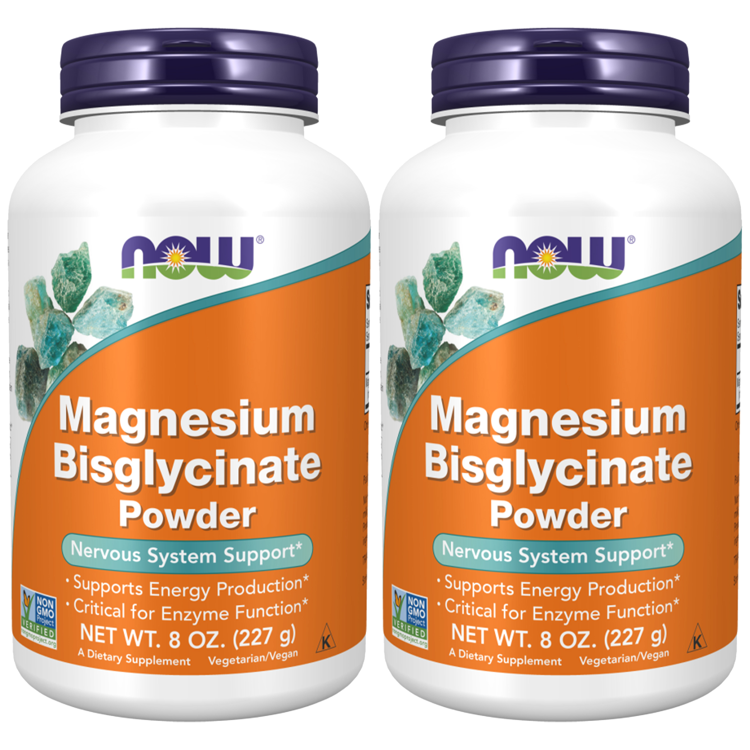 NOW Magnesium Bisglycinate Powder - 2x 227g
