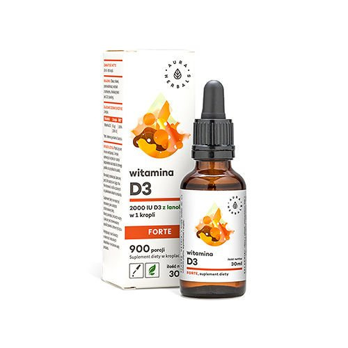 AURA HERBALS Vitamin D3 2000 IU 50mcg (z lanoliny) - 2x 30ml