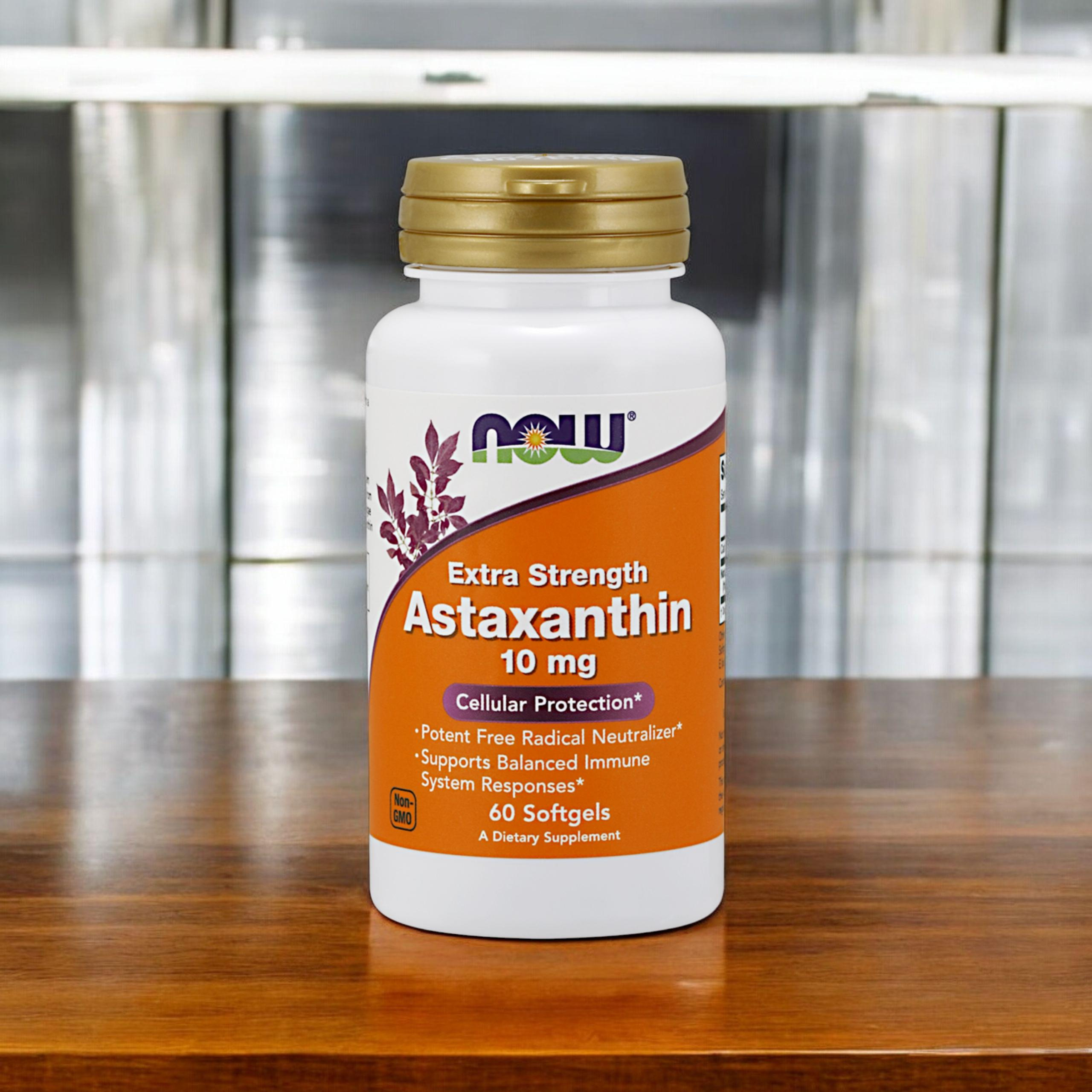 NOW Astaxanthin 10mg - 2x 60softgels (Extra Strength)