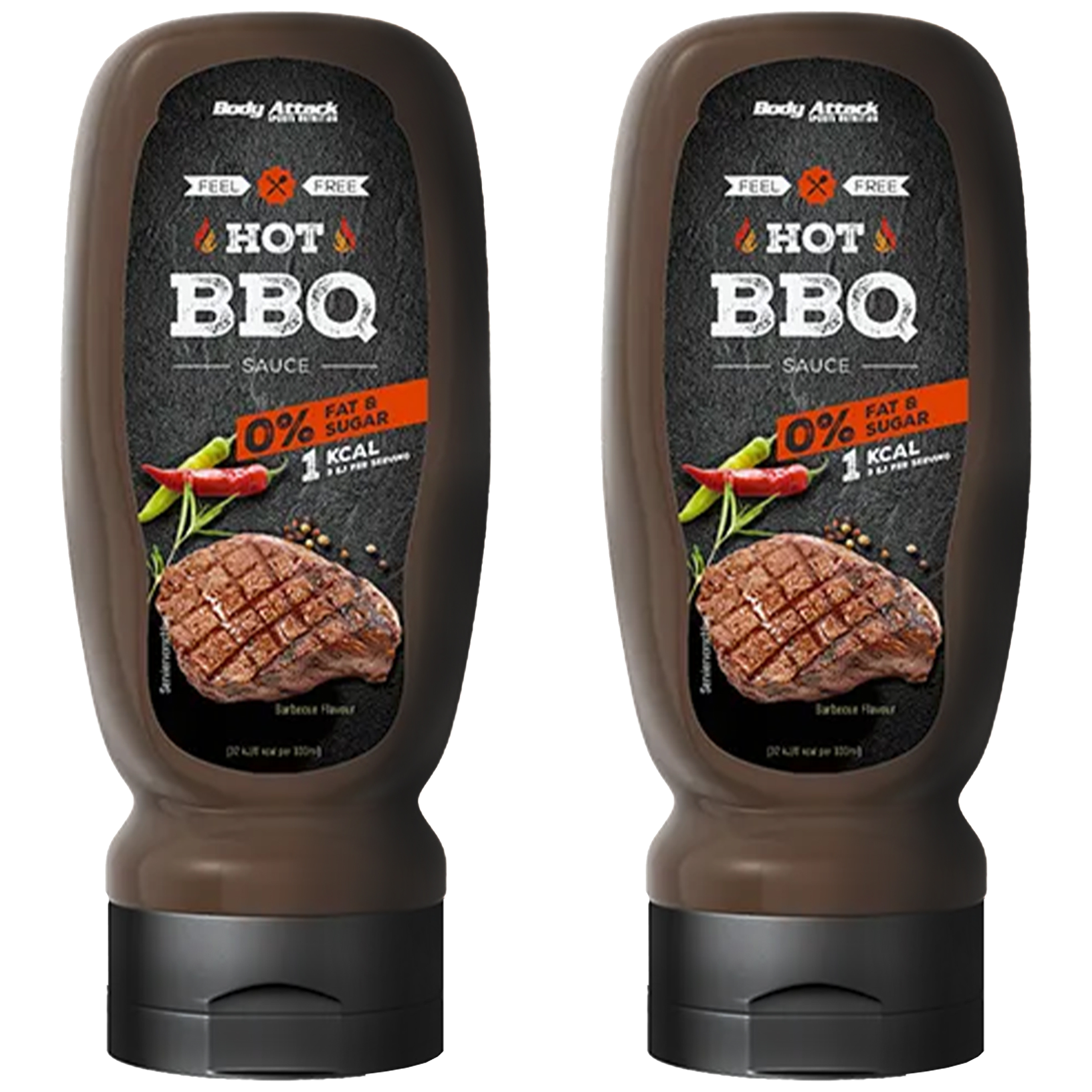 BODY ATTACK Hot BBQ Sauce - 2x 320ml