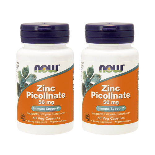 NOW - Zinc Picolinate 50mg - 2x 30vegcaps.