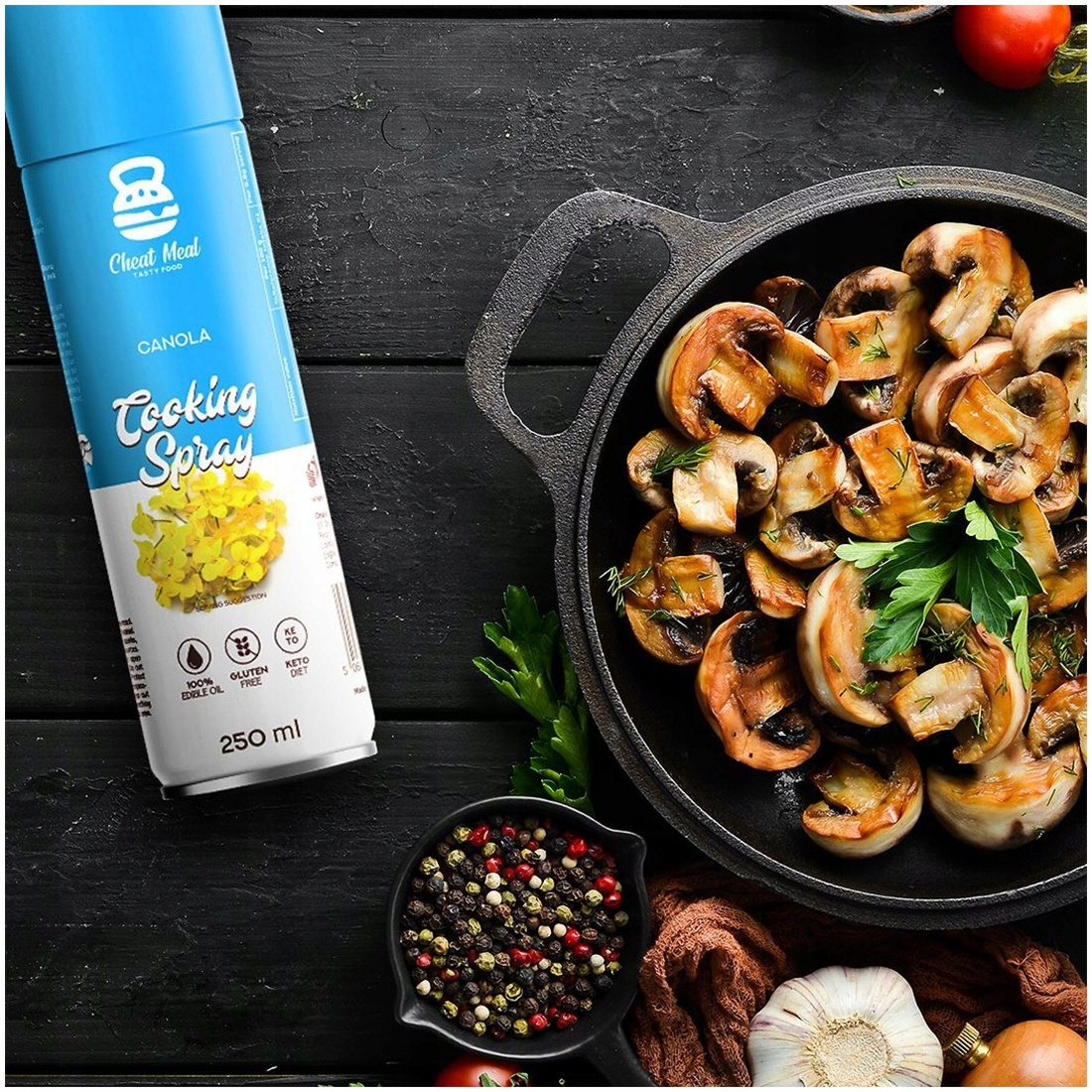 Makaron Konjac Tagliatelle 400g + OLEJ RZEPAKOWY w sprayu Cheat ZESTAW