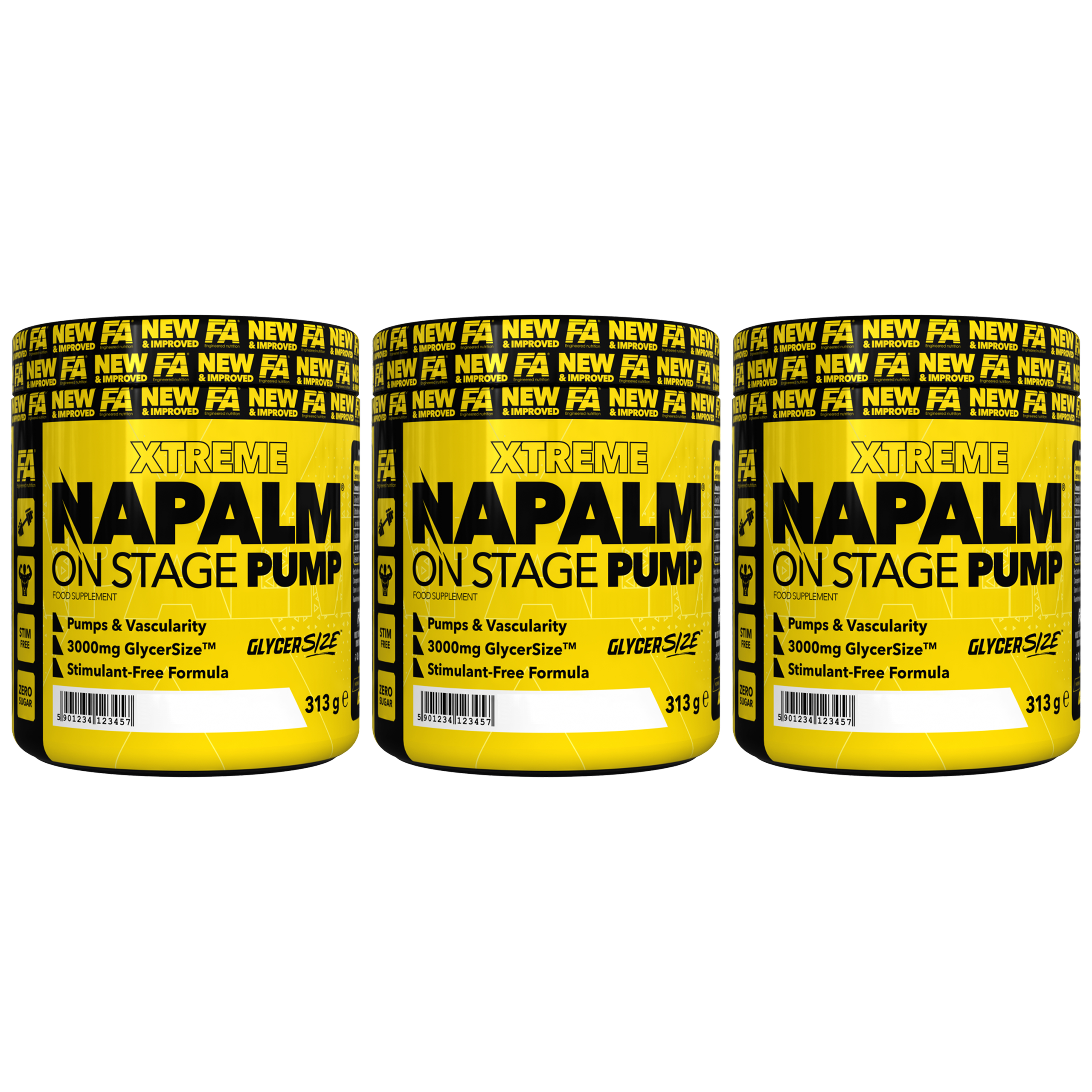FITNESS AUTHORITY Napalm On Stage Pump - 3x 313g