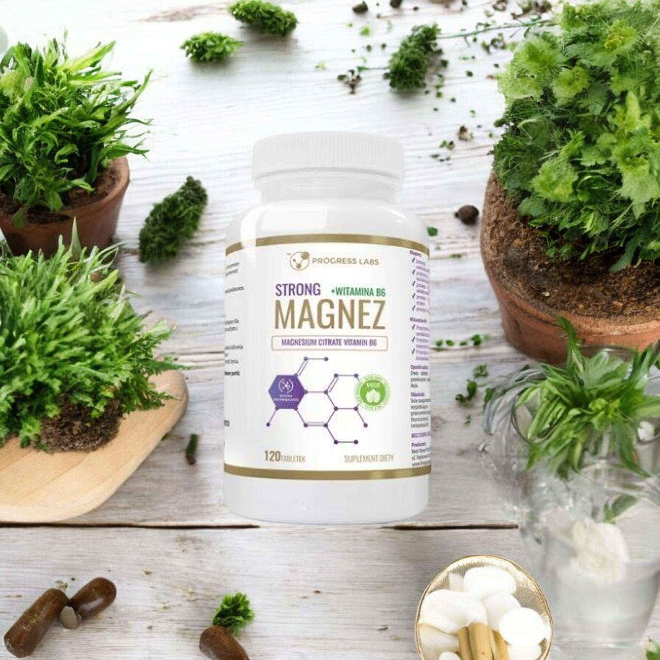 PROGRESS LABS - Magnez Strong + Witamina B6 350mg - 120tabs.