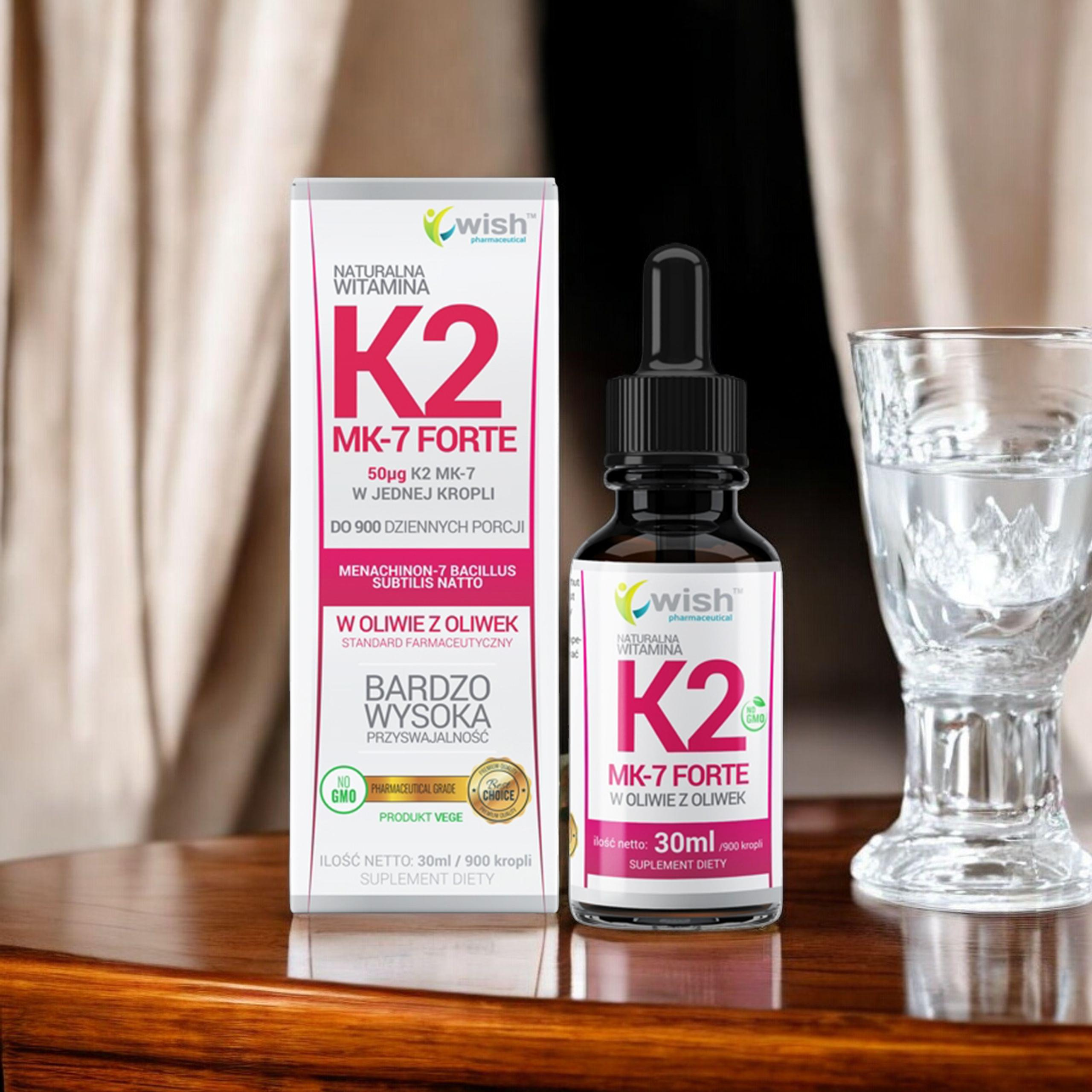 WISH Pharmaceutical Vitamin K2 Mk-7 Forte - 2x 30ml