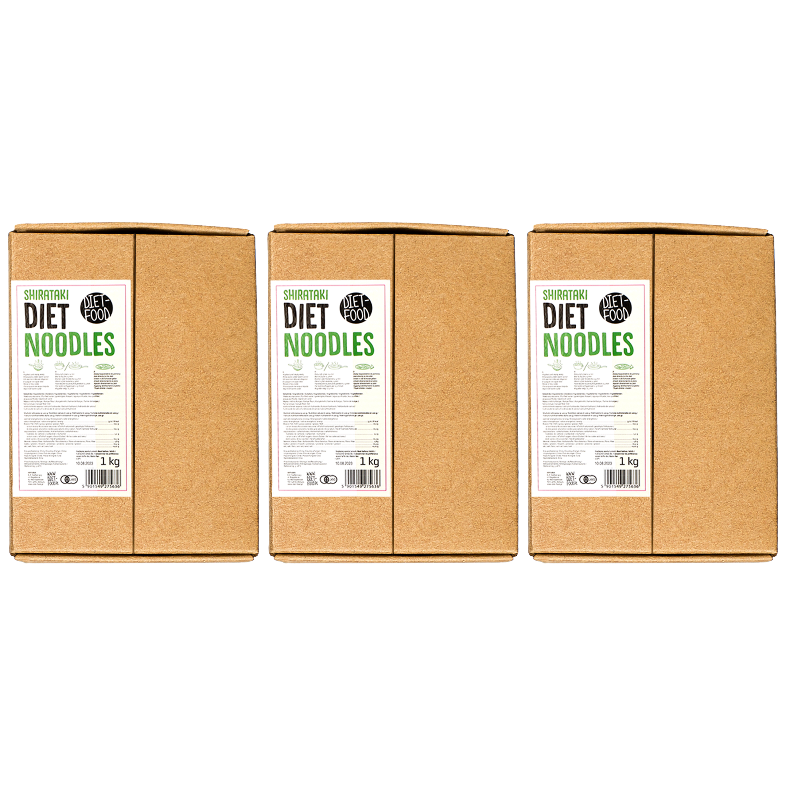 DIET FOOD Diet Noodles Makaron Konjac - 3x 1000g