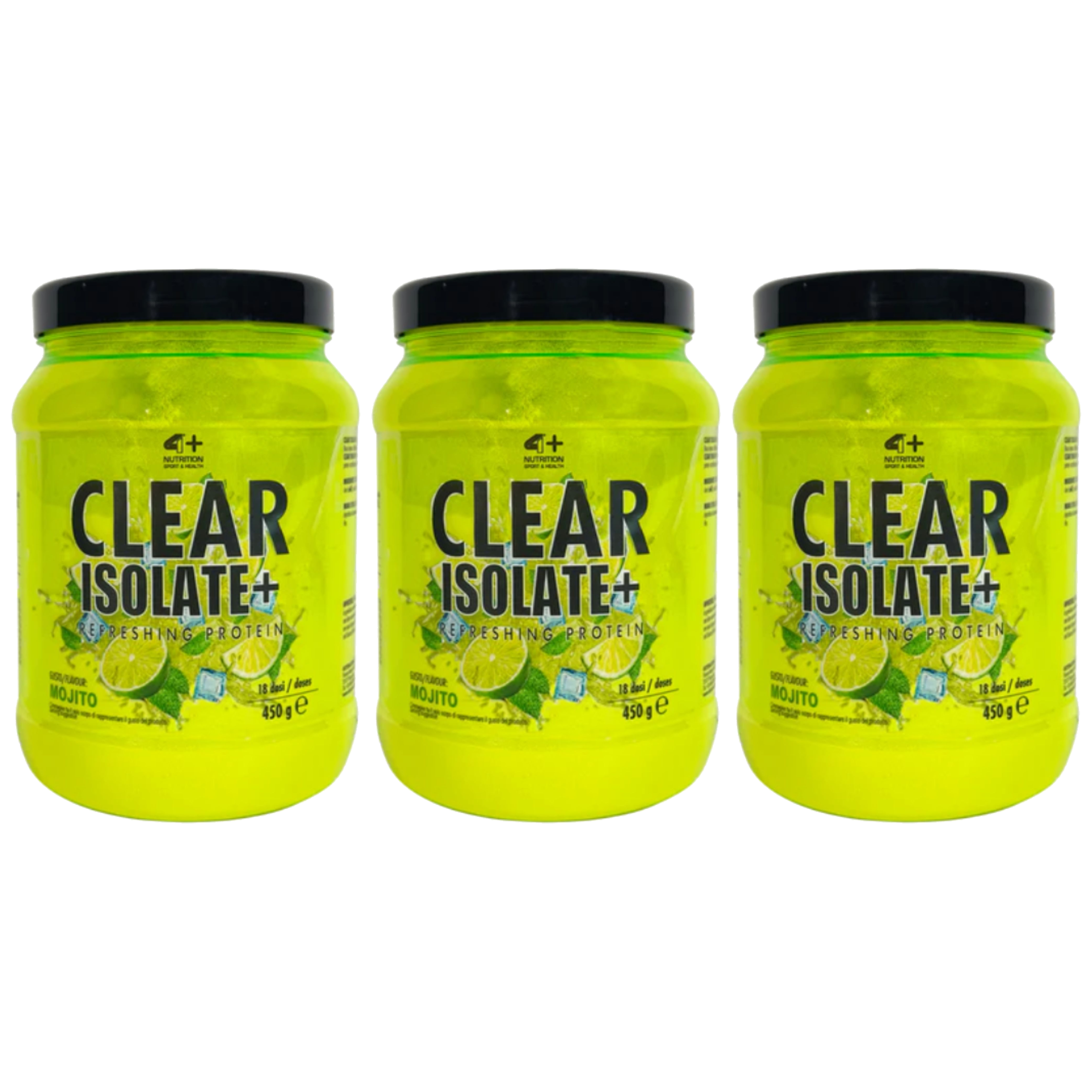 4+ NUTRITION - Clear Isolate+ - 3x 450g - Mojito