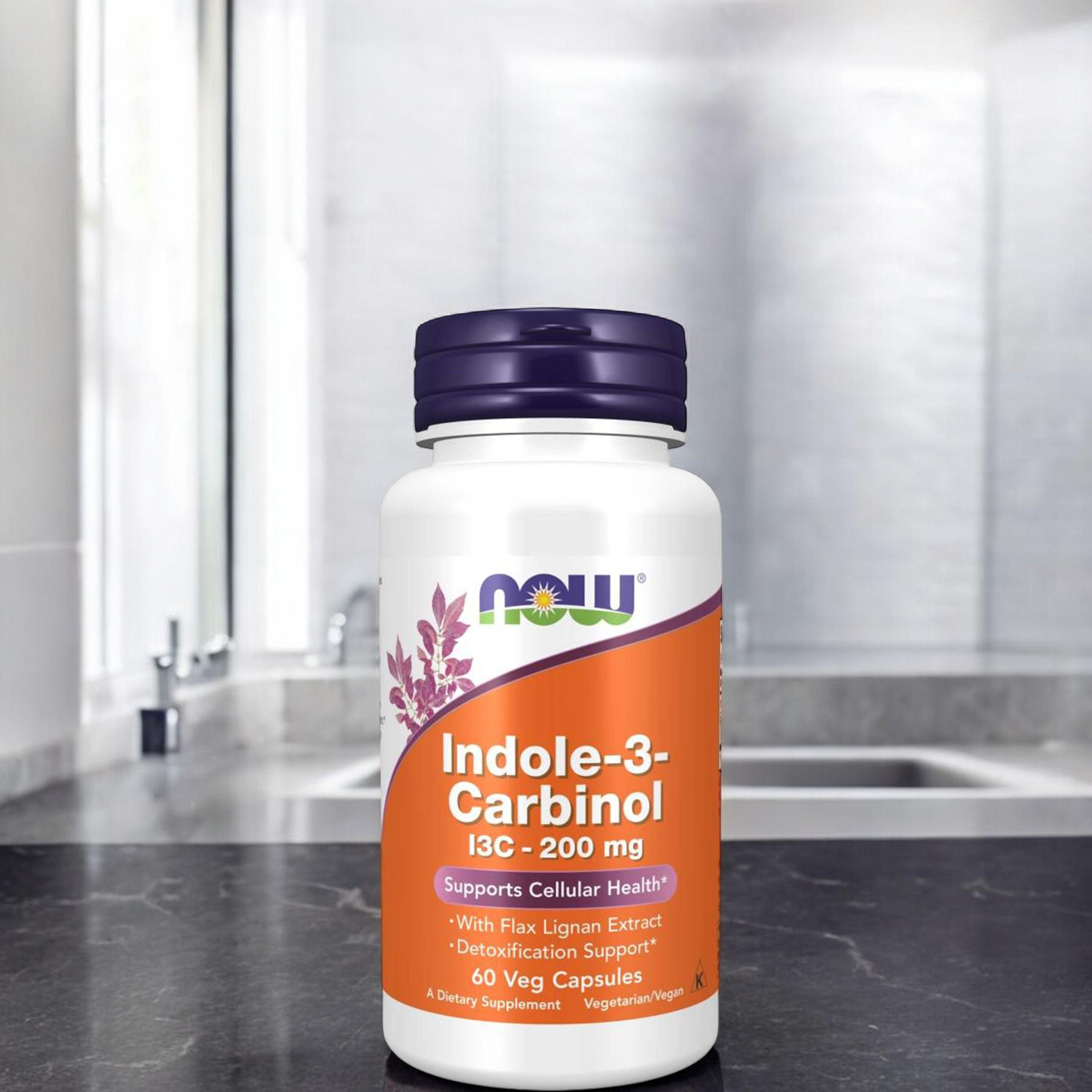 NOW Indole-3-Carbinol (I3C) 200mg - 2x 60vcaps.