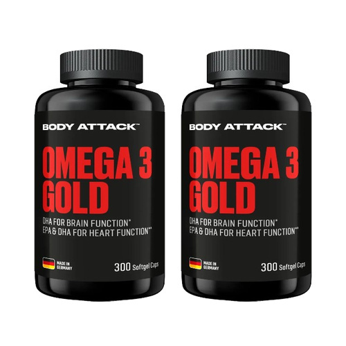 BODY ATTACK - Omega 3 Gold - 2x 300softgels