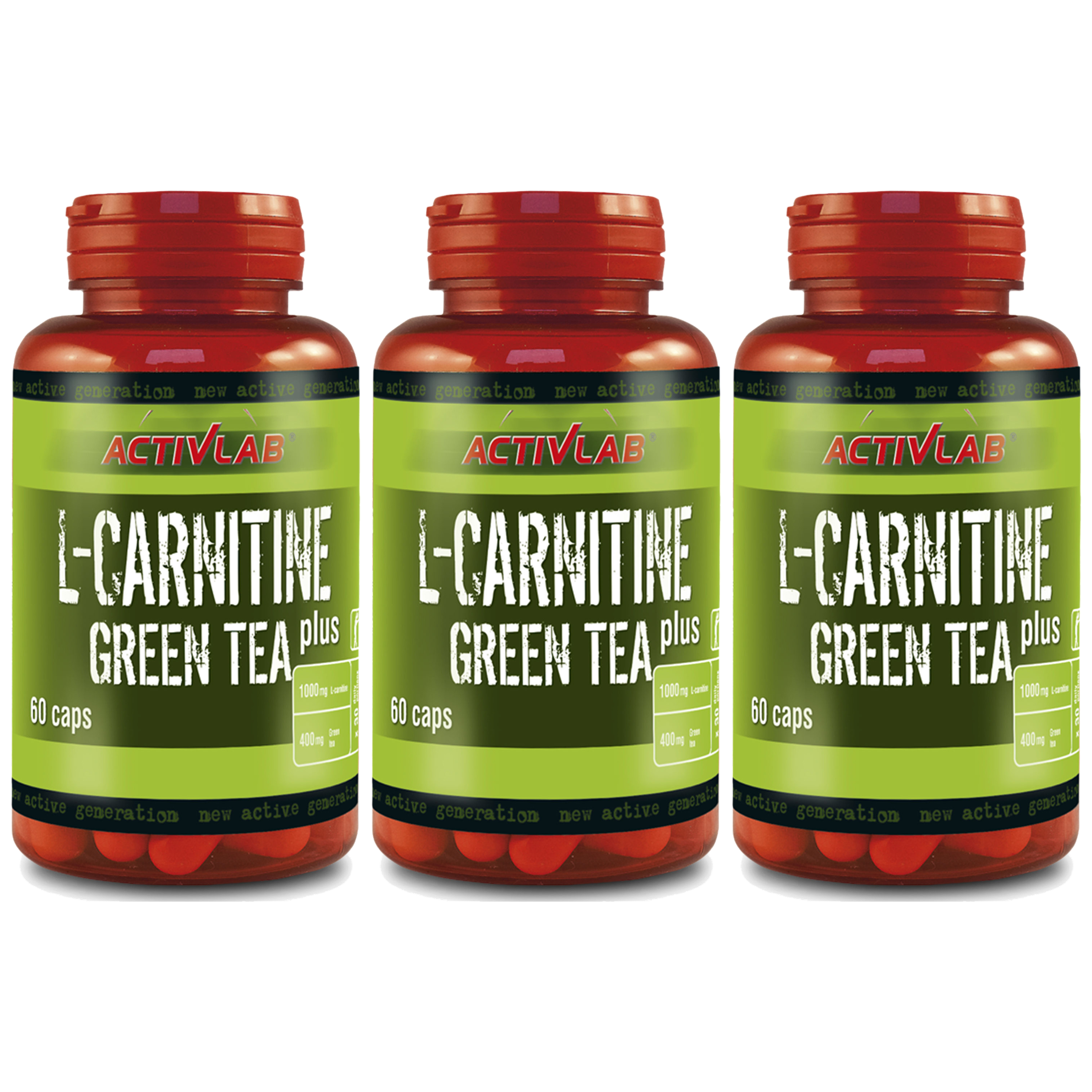 ACTIVLAB L-Carnitine + Green Tea - 3x 60caps