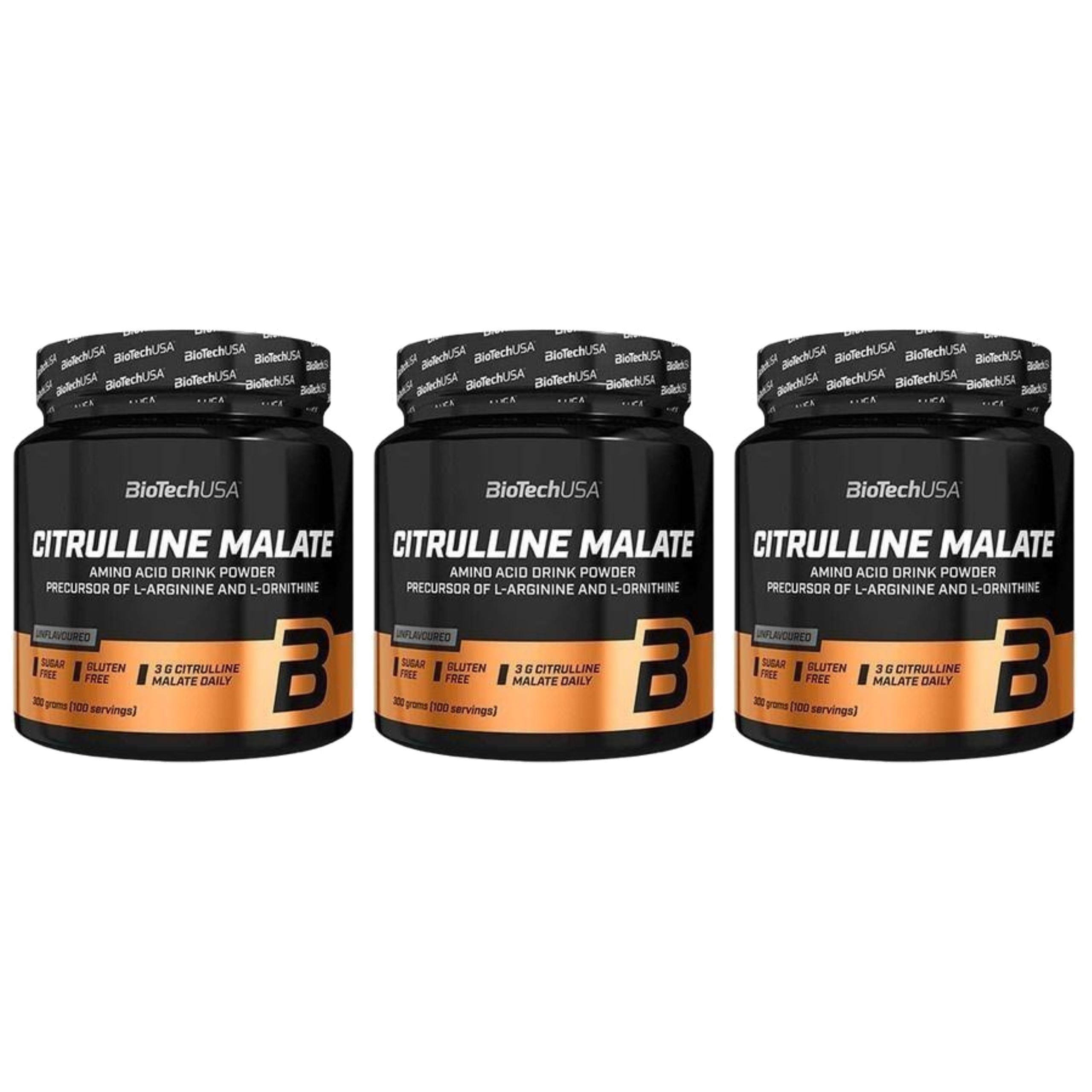 BioTech USA - Citrulline Malate - 3x 300g - Green Apple
