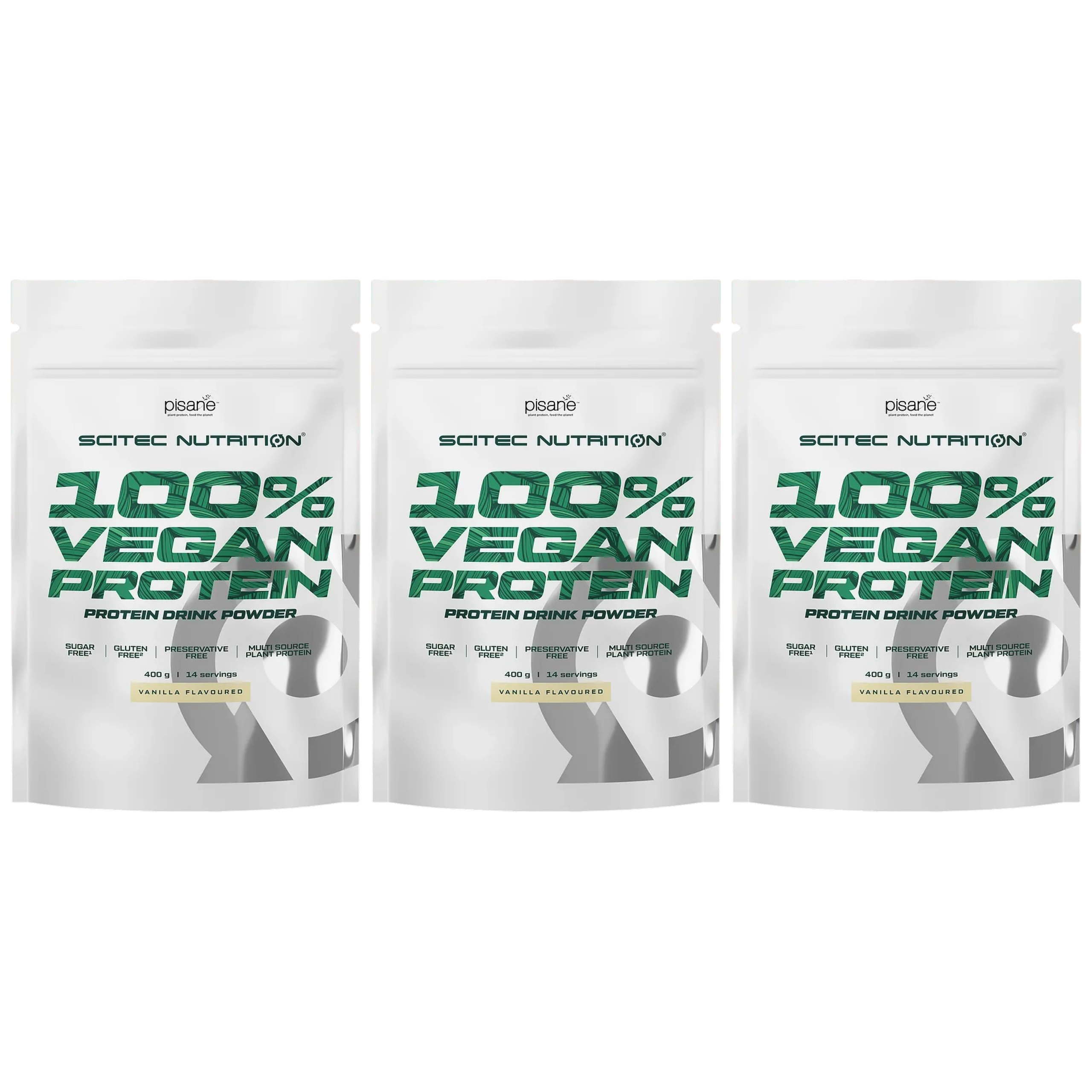 SCITEC - 100% Vegan Protein - 3x 400g - Vanilla