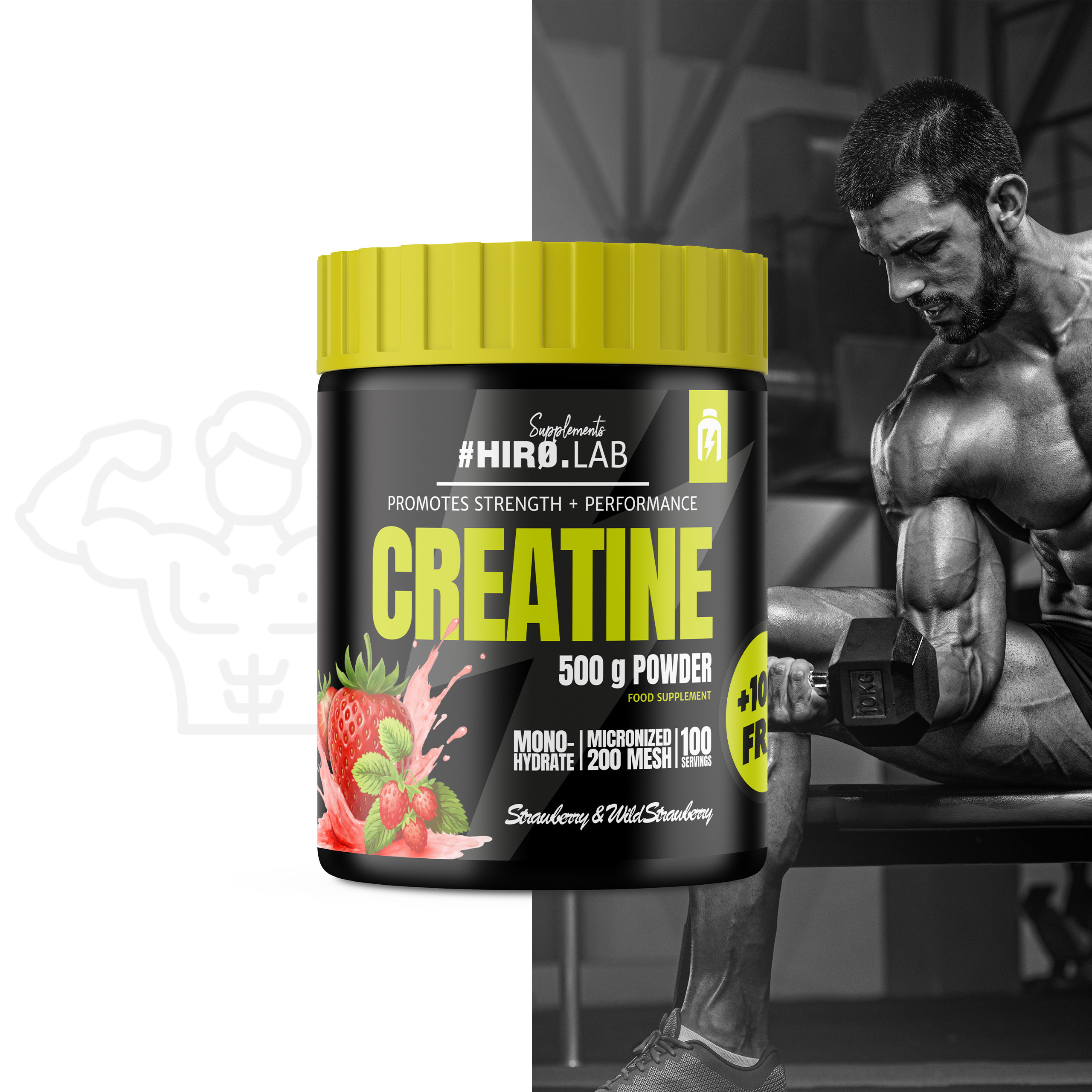 HIRO.LAB Creatine - 2x 500g + 100g FREE