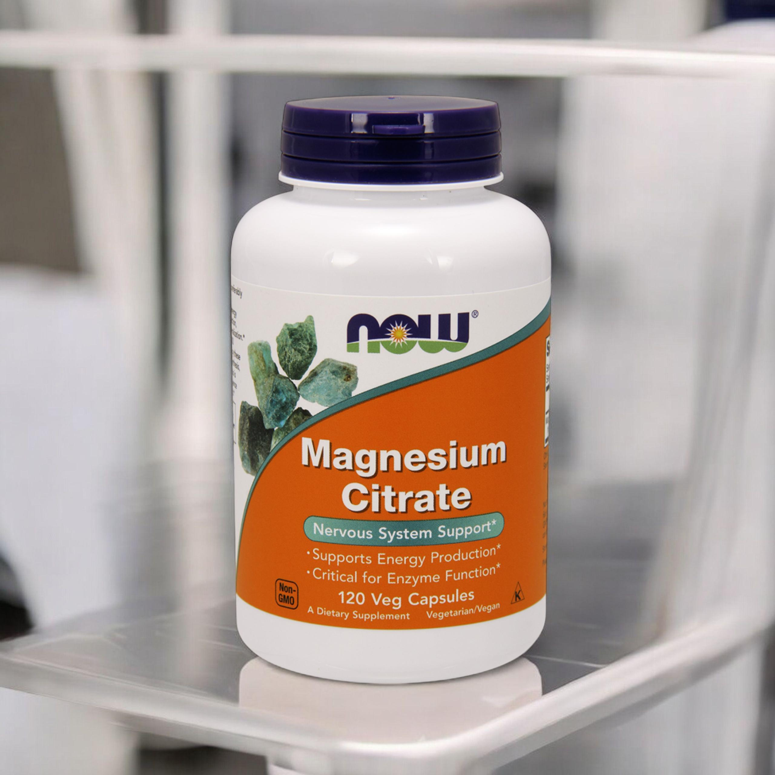 NOW Magnesium Citrate - 3x 120vcaps