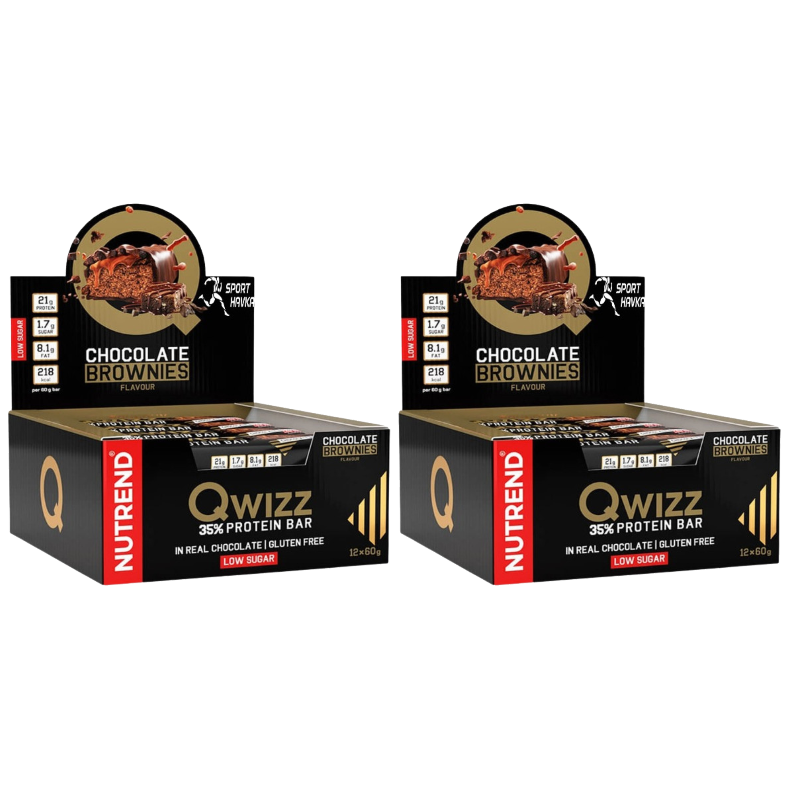 NUTREND - Baton QWIZZ Protein Bar - 24x 2x 60g