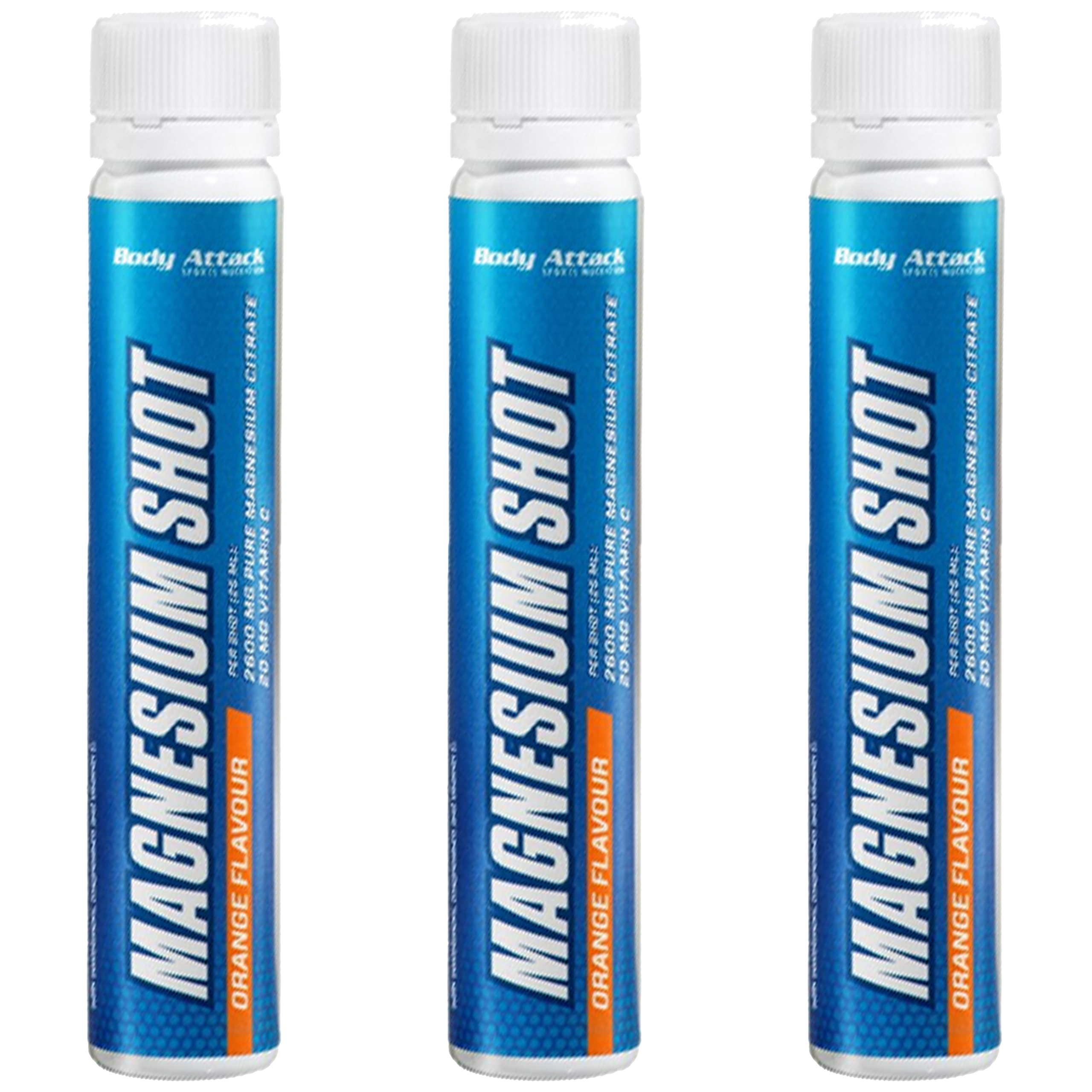 BODY ATTACK Magnesium Shot - 3x 25ml - Orange