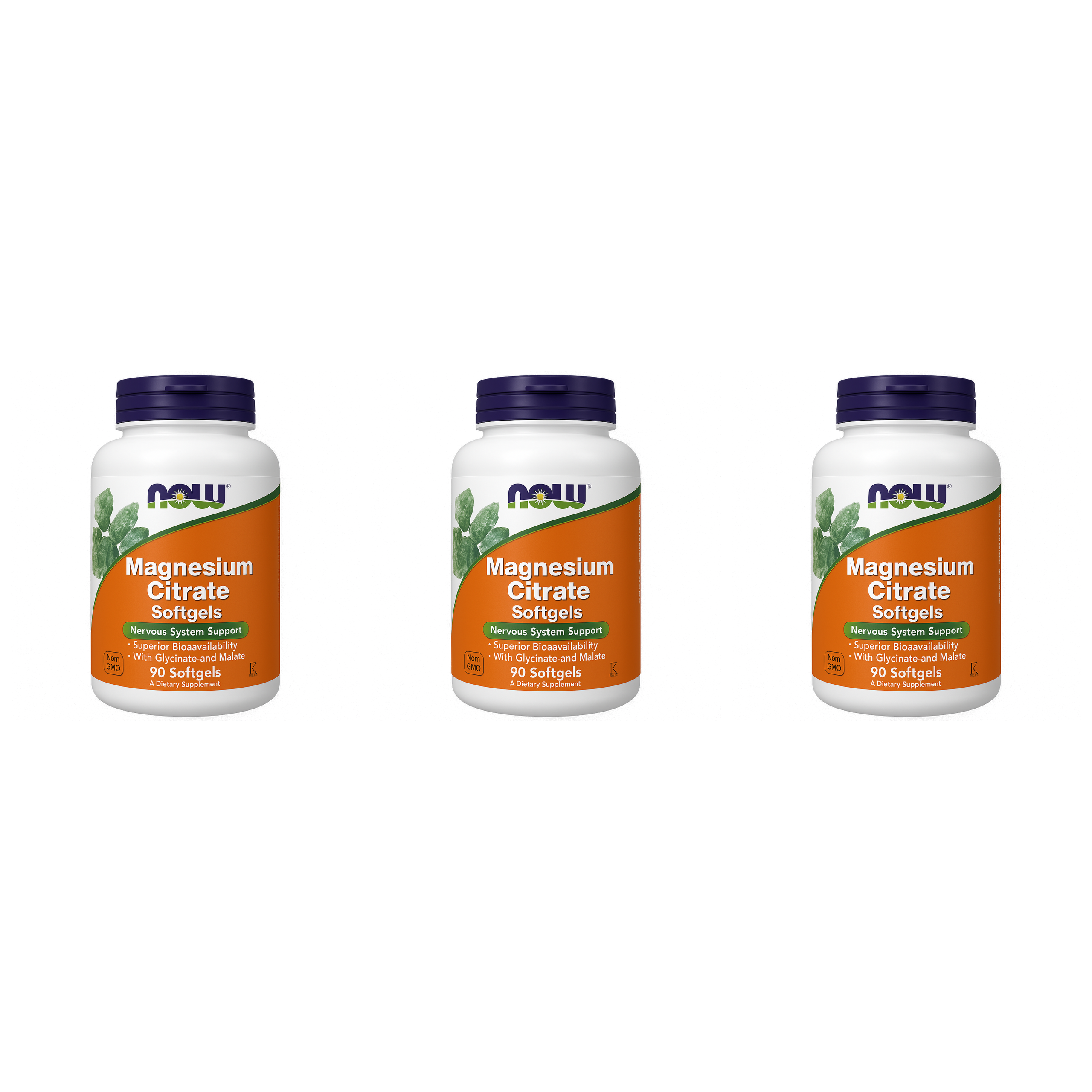 NOW - Magnesium Citrate - 3x 90softgels
