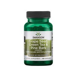 SWANSON Grape Seed Green Tea & Pine Bark - 60caps.