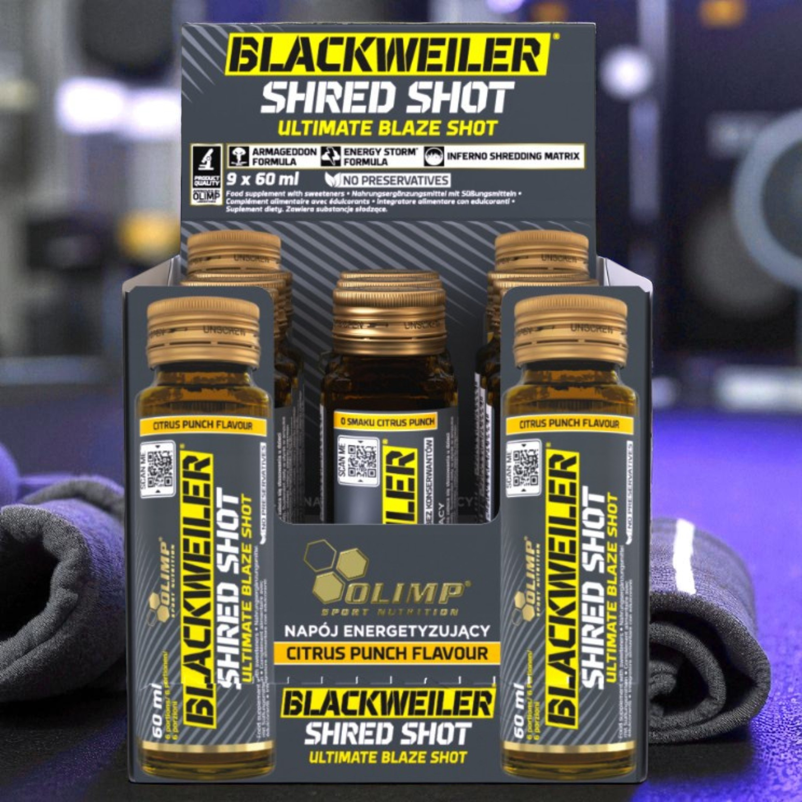 OLIMP - Blackweiler Shred Shot - 3x 60ml x9 - Citrus Punch