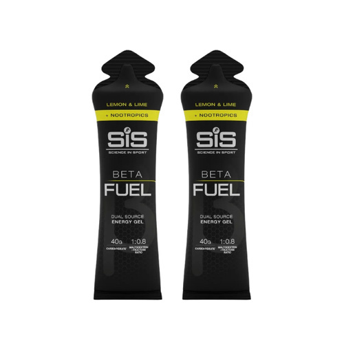 SIS (SCIENCE IN SPORT) - Beta Fuel Energy Gel + Nootropics - 2x 60ml - Lemon Lime