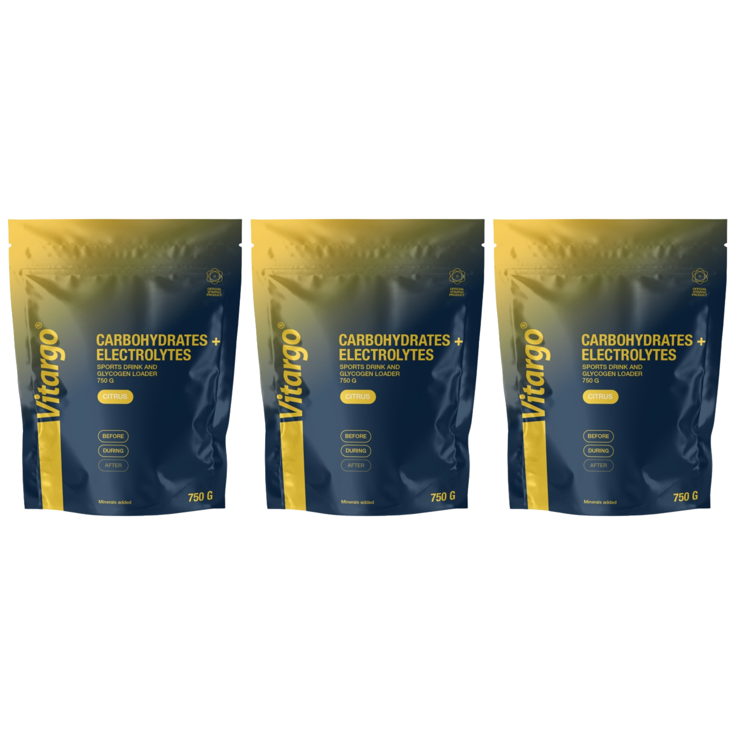 VITARGO - Carbohydrates + Electrolyte - 3x 750g - Citrus