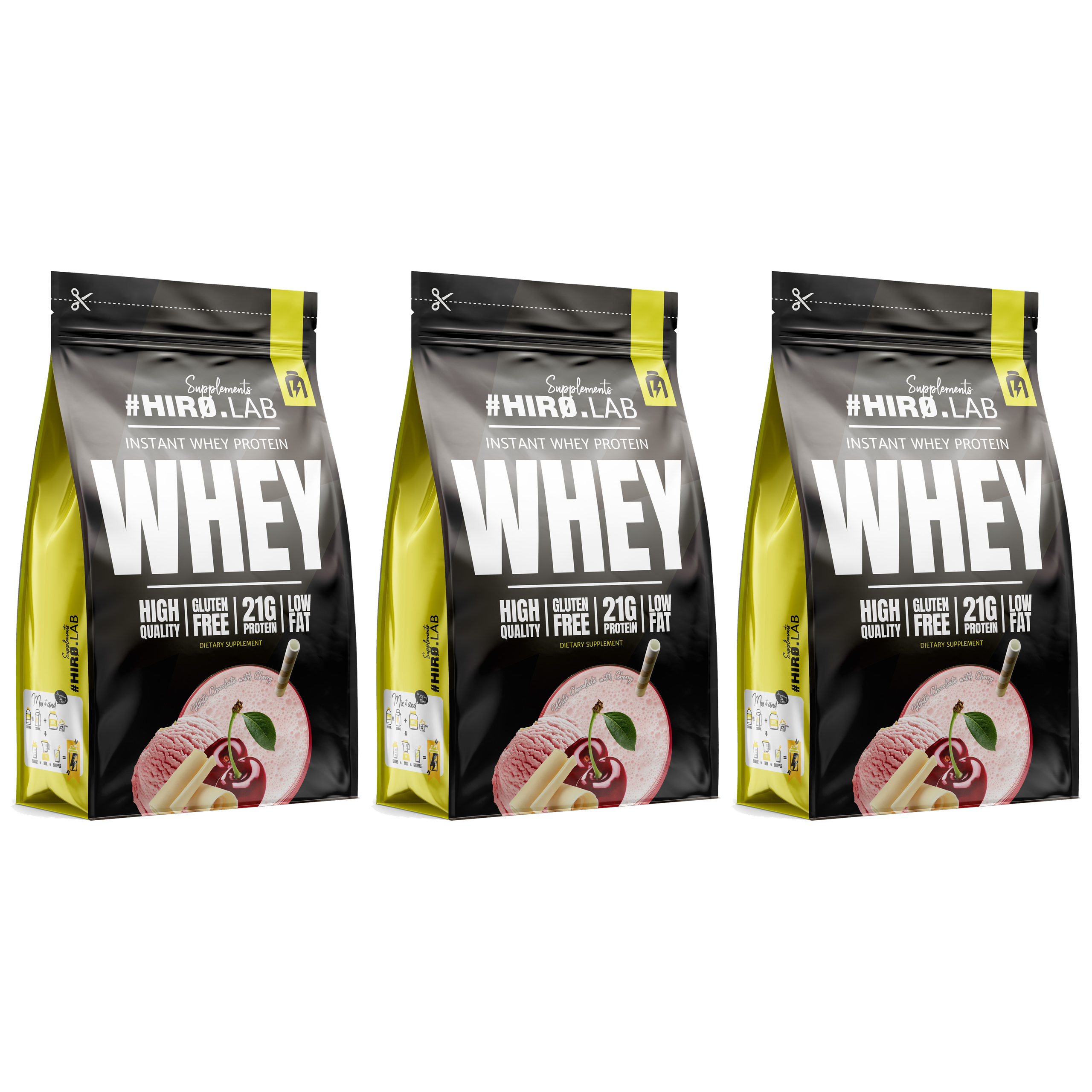 HIRO.LAB Instant Whey Protein - 3x 2000g (BAG)
