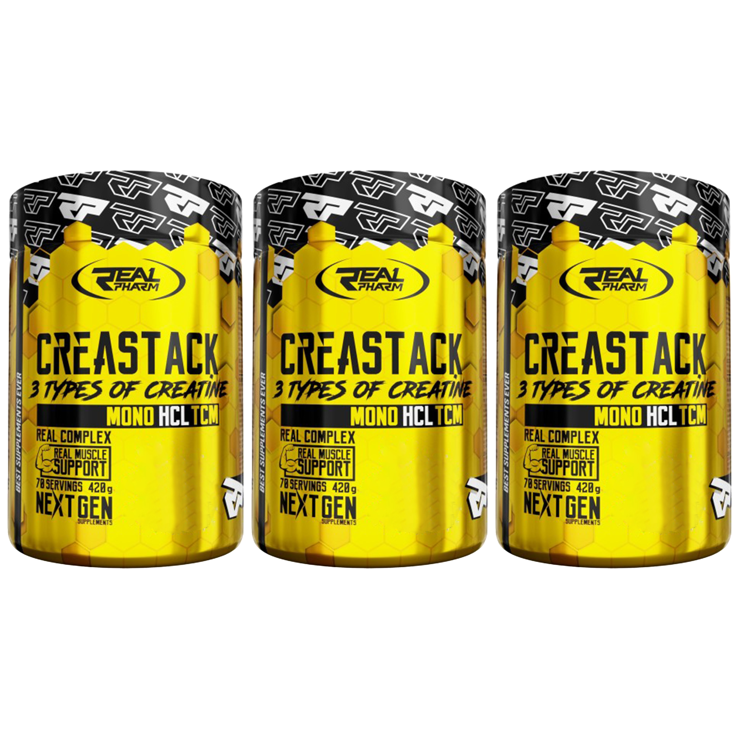 REAL PHARM - Crea Stack - 3x 420g