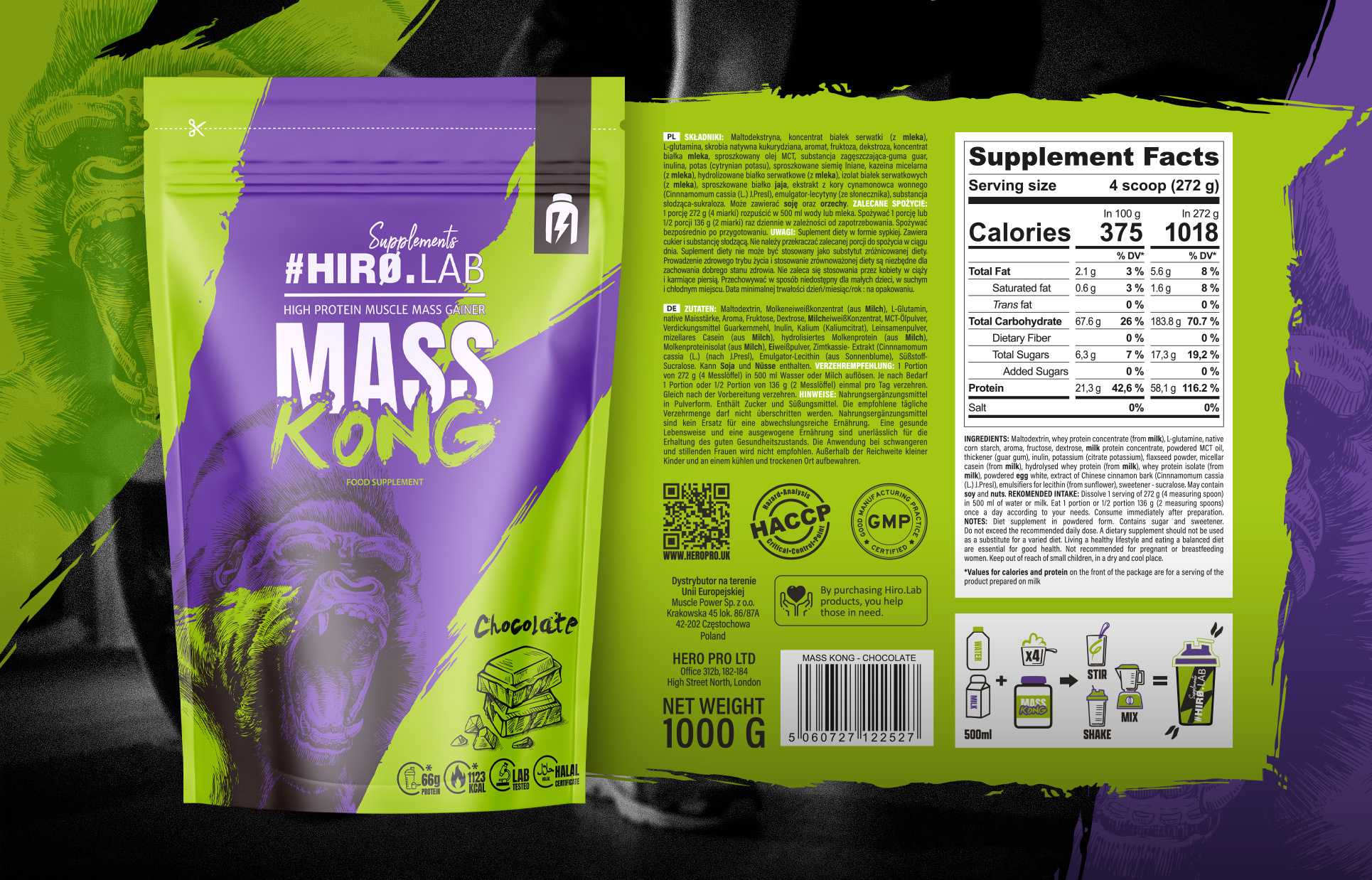 HIRO.LAB Mass Kong - 3x 1000g