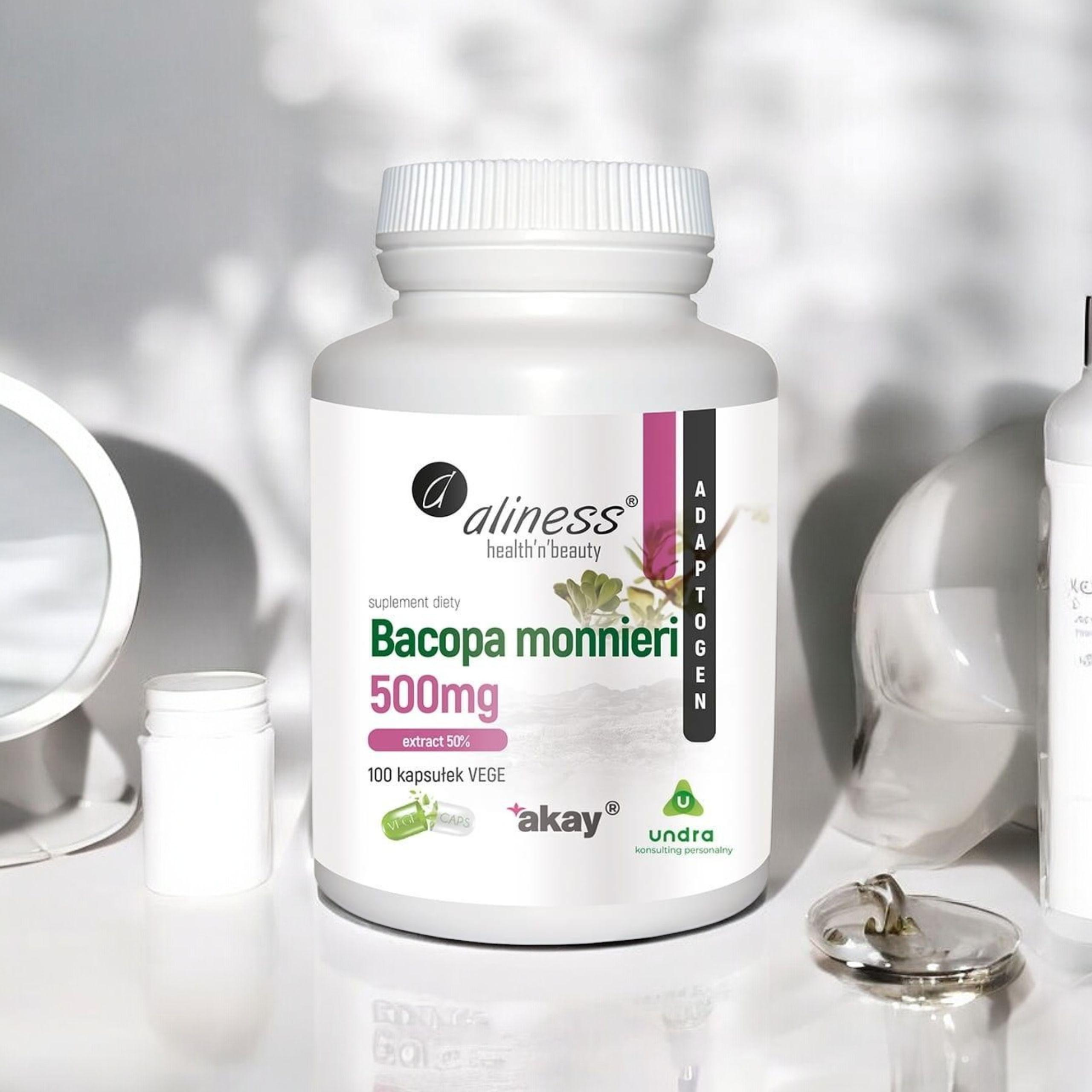 ALINESS - Bacopa Monnieri Extract 500mg - 3x 100vcaps.