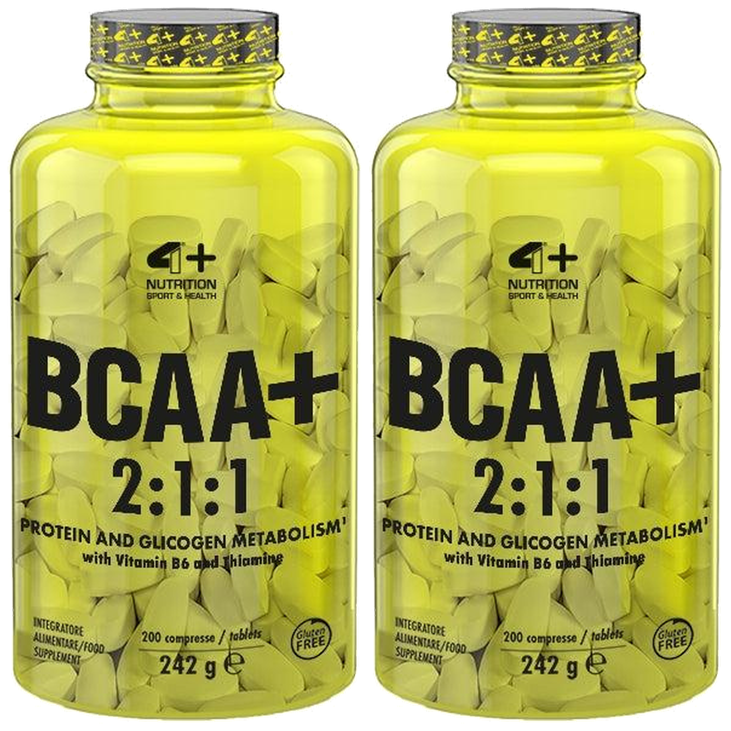 4+ NUTRITION - BCAA 2:1:1 - 2x 242g - Unflavored