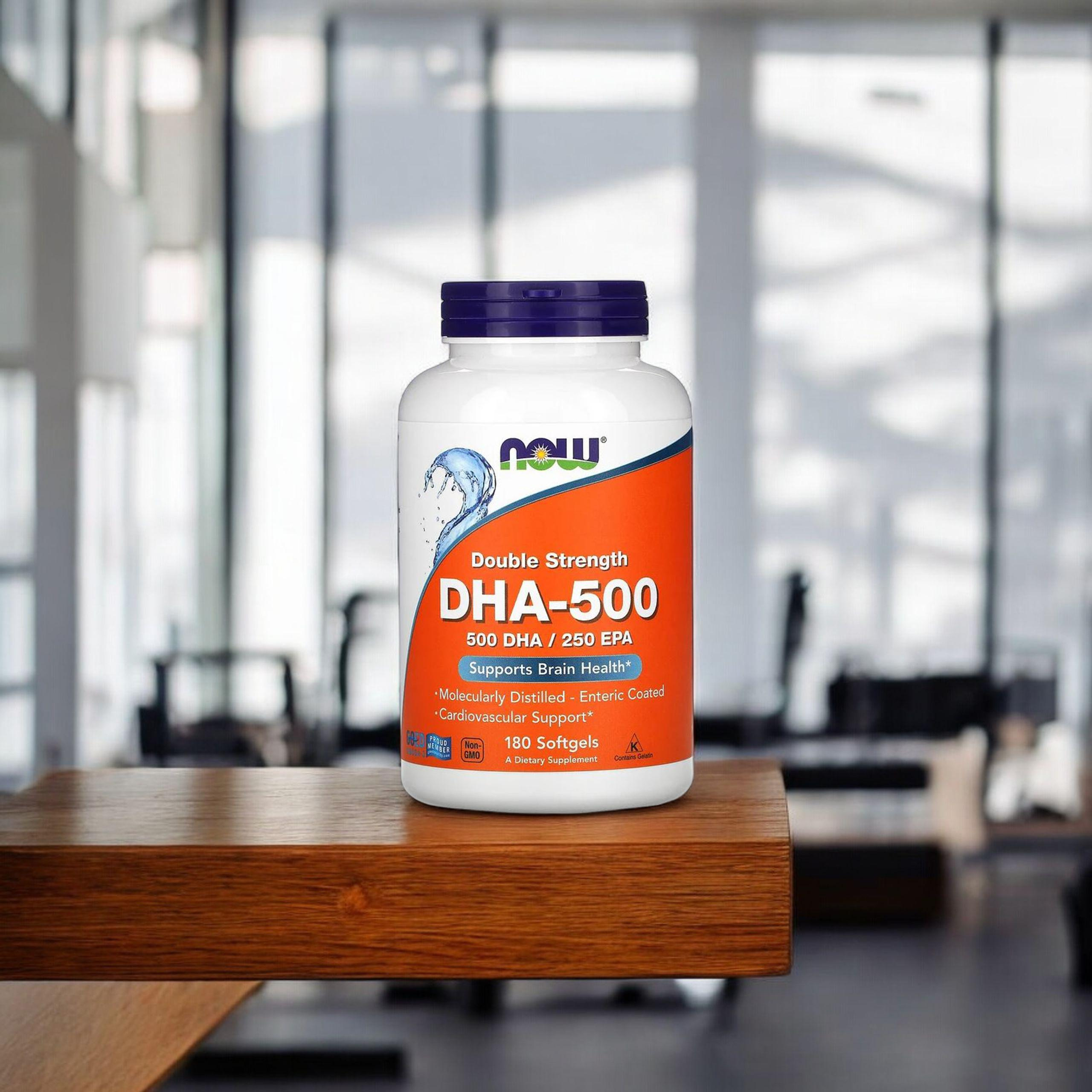 NOW DHA 500mg - 3x 180softgels