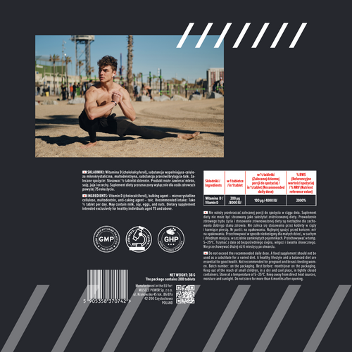 MP NUTRITION Vitamin D3 8000IU - 200tabs