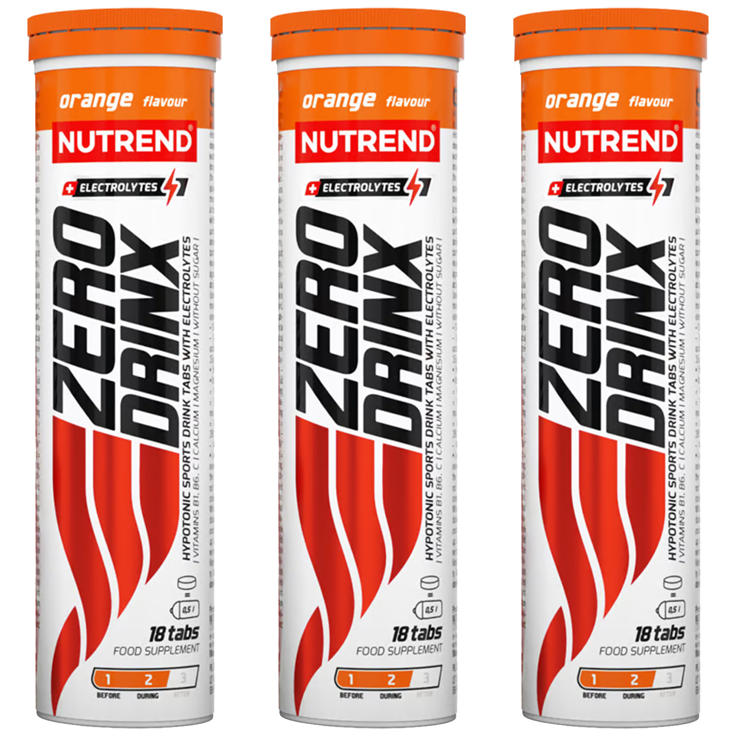 NUTREND - Zero Drink - 18tabs. - Orange - 3x Tabletki Musujące