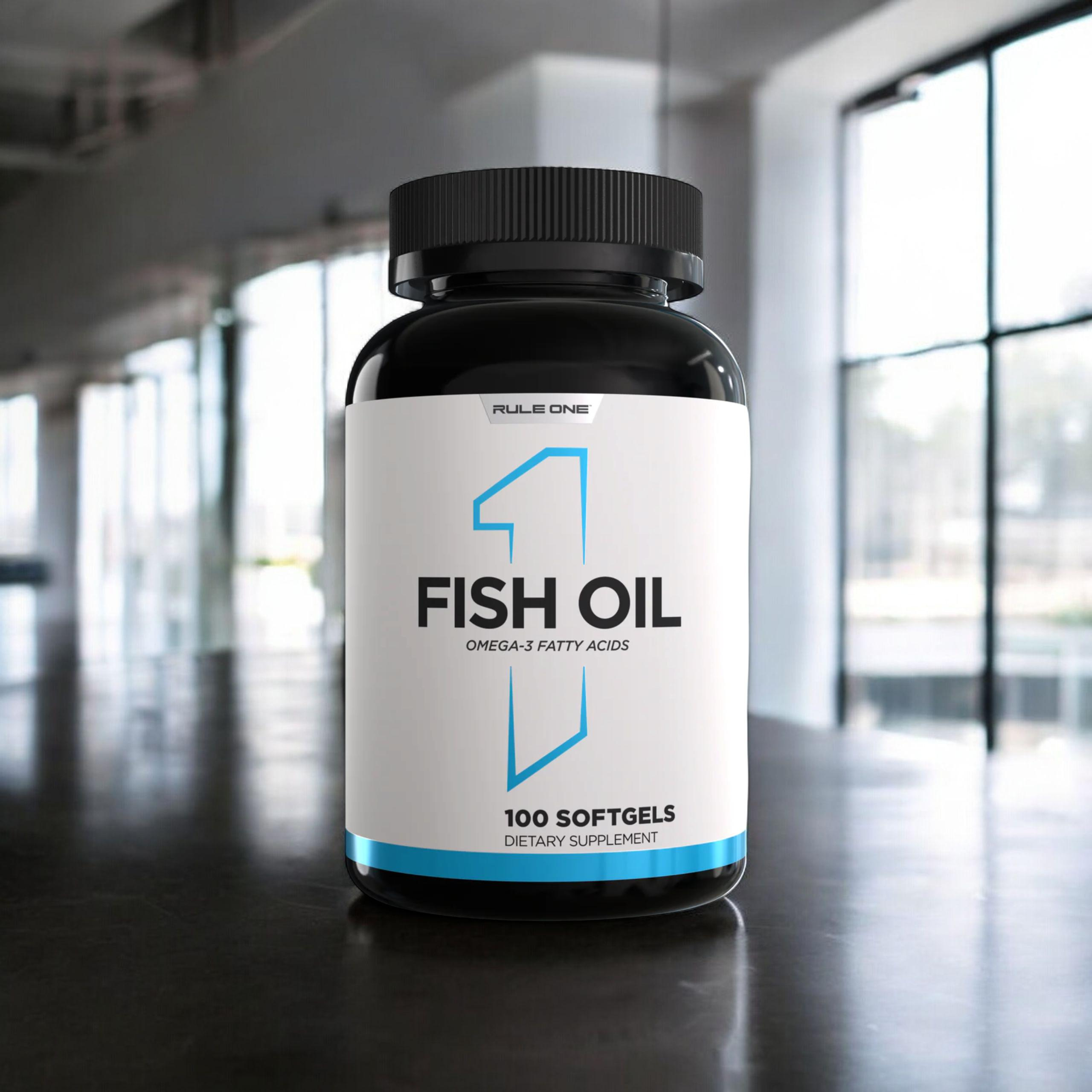 RULE 1 - R1 Fish Oil Omega 3 Fatty Acids - 2x 100softgels.