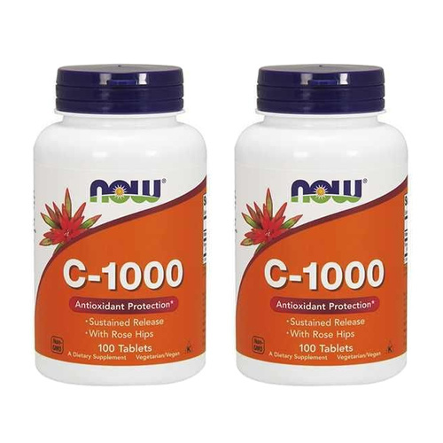 NOW Vitamin C-1000 with Rose Hips - 2x 100tabs