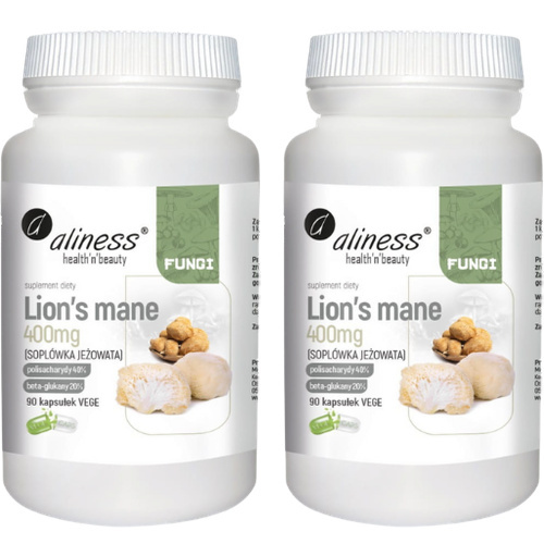 ALINESS - Lion's Mane 400mg - 2x 90vcaps.