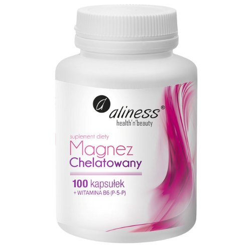 ALINESS - Magnez Chelatowany 720mg + B6 (P-5-P) - 2x 100caps.