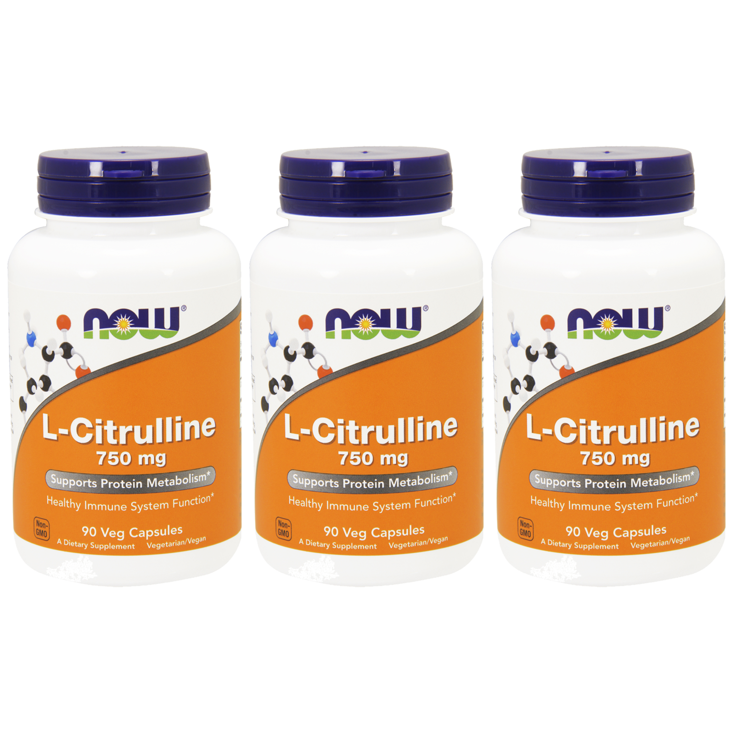 NOW L-Citrulline - 3x 90vegcaps